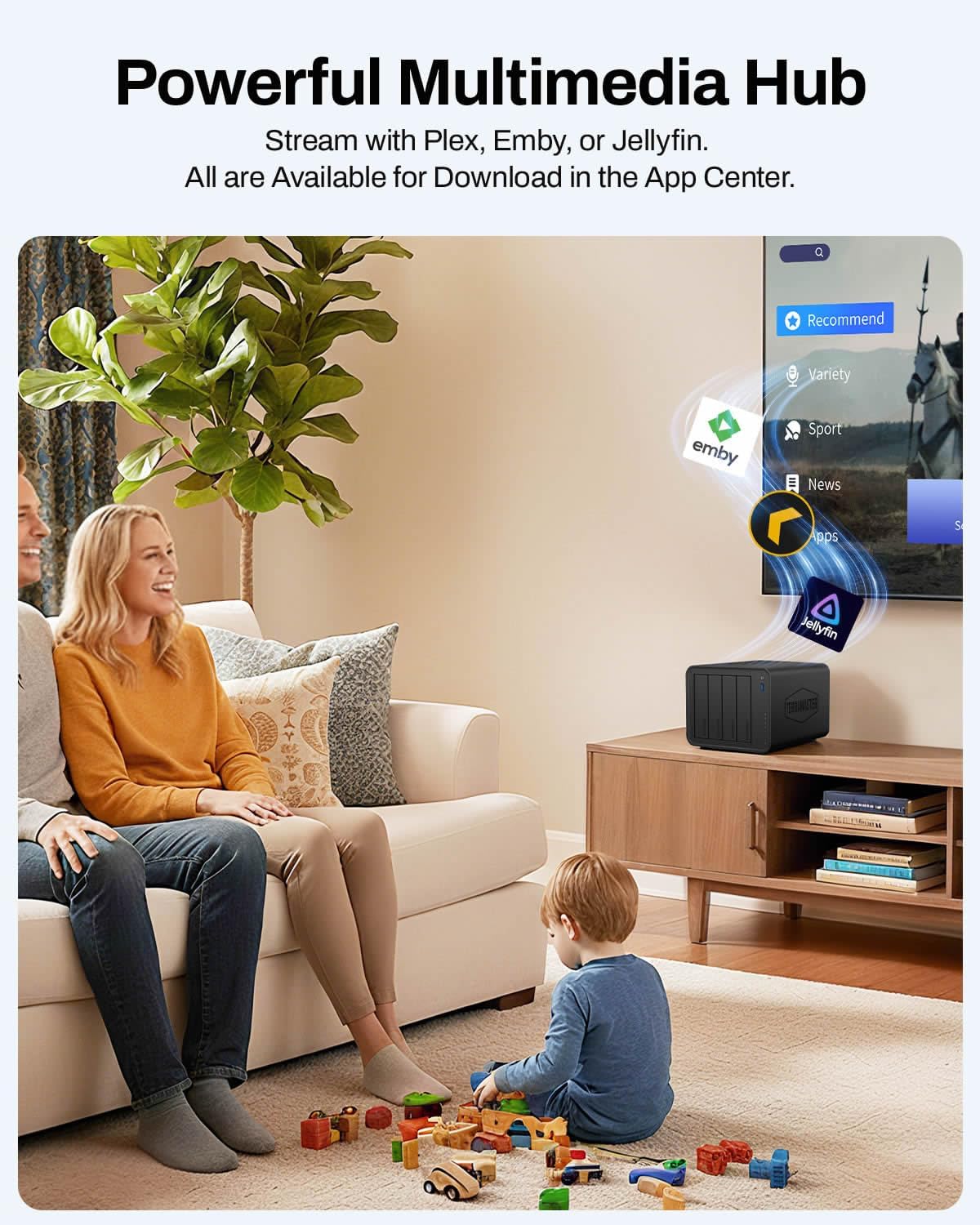 TERRAMASTER F4-425 4-Bay NAS Storage – Intel x86 Quad-Core CPU, 4GB RAM, 2.5GbE LAN, Network Attached Storage Multimedia Server for Home Users (Diskless)