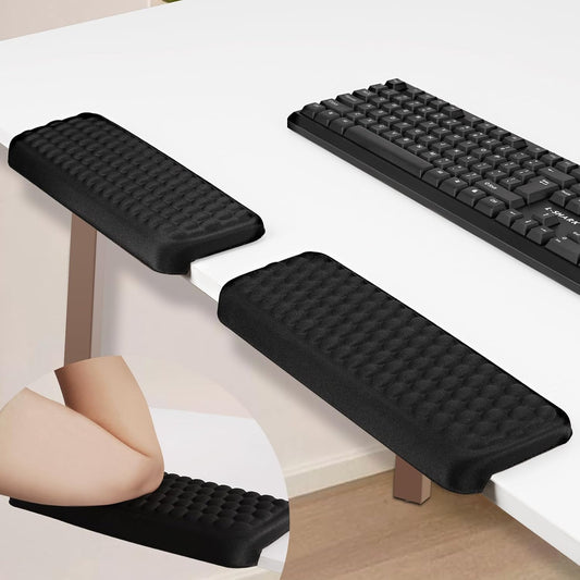 L-Shaped Desk Edge Cushion,2-Piece Keyboard Wrist Rest,Computer Ergonomic Elbow Pads for Long Hours of Work,Gaming,Studying