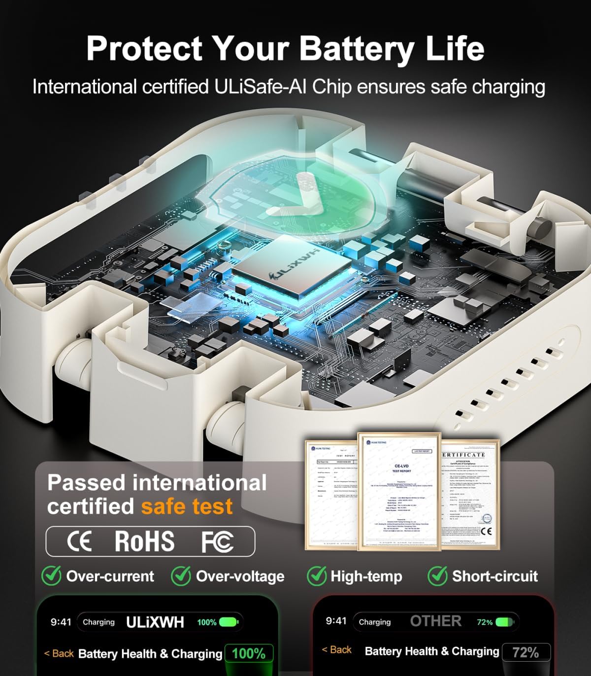 2025 Retractable 3 in 1 Charging Station for Apple,15W Fast for MagSafe Magnetic Wireless Charger with Retractable Cable, Foldable Travel Stand for iPhone 16 15 14 13 12 Pro Max iWatch Airpods