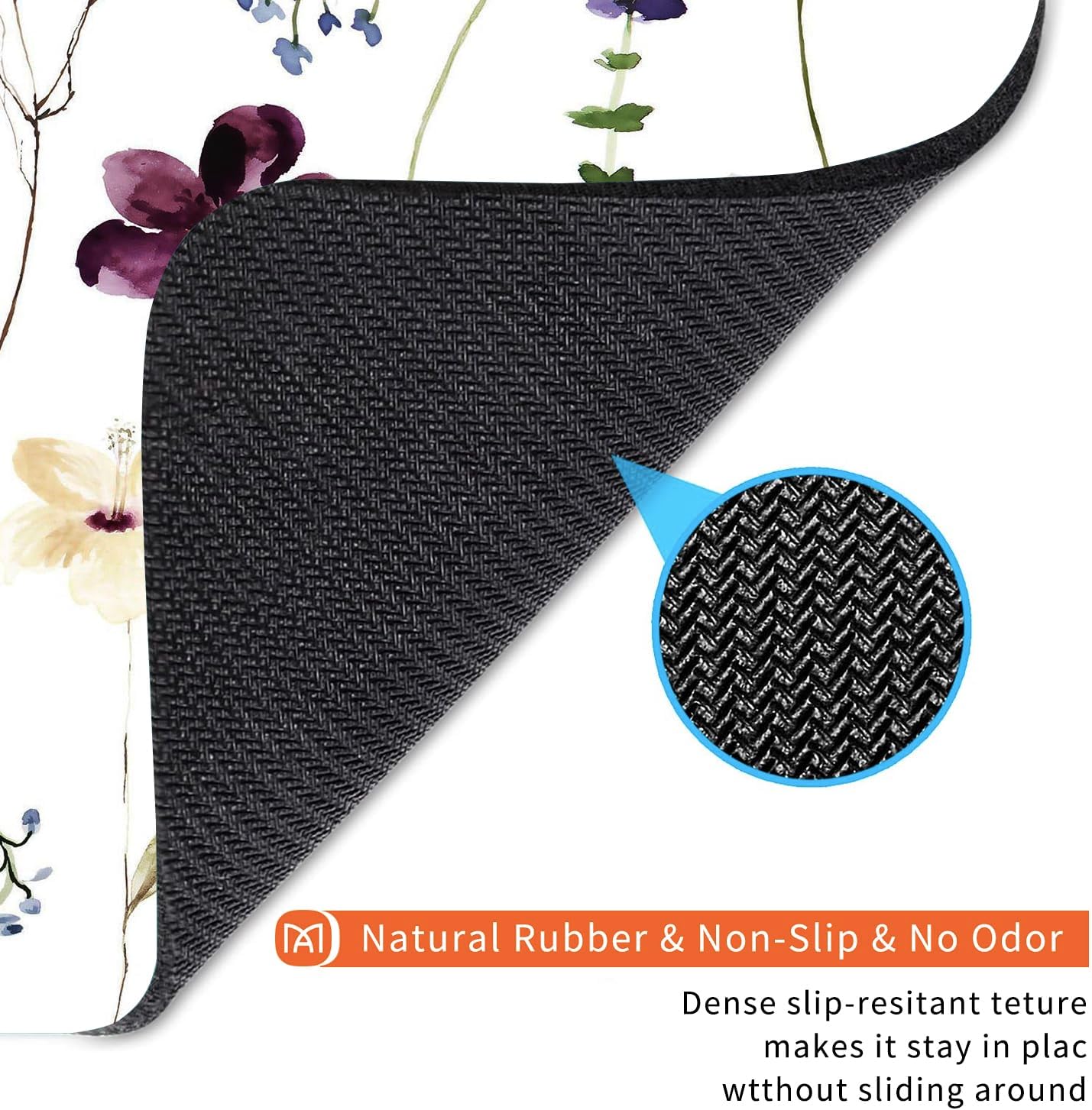 Square Mouse Pad Beautiful Flowers Plants, Personalized Premium-Textured Custom Mouse Mat Design, Washable Mousepad Cloth, Non-Slip Rubber Base Computer Mouse Pads for Wireless Mouse