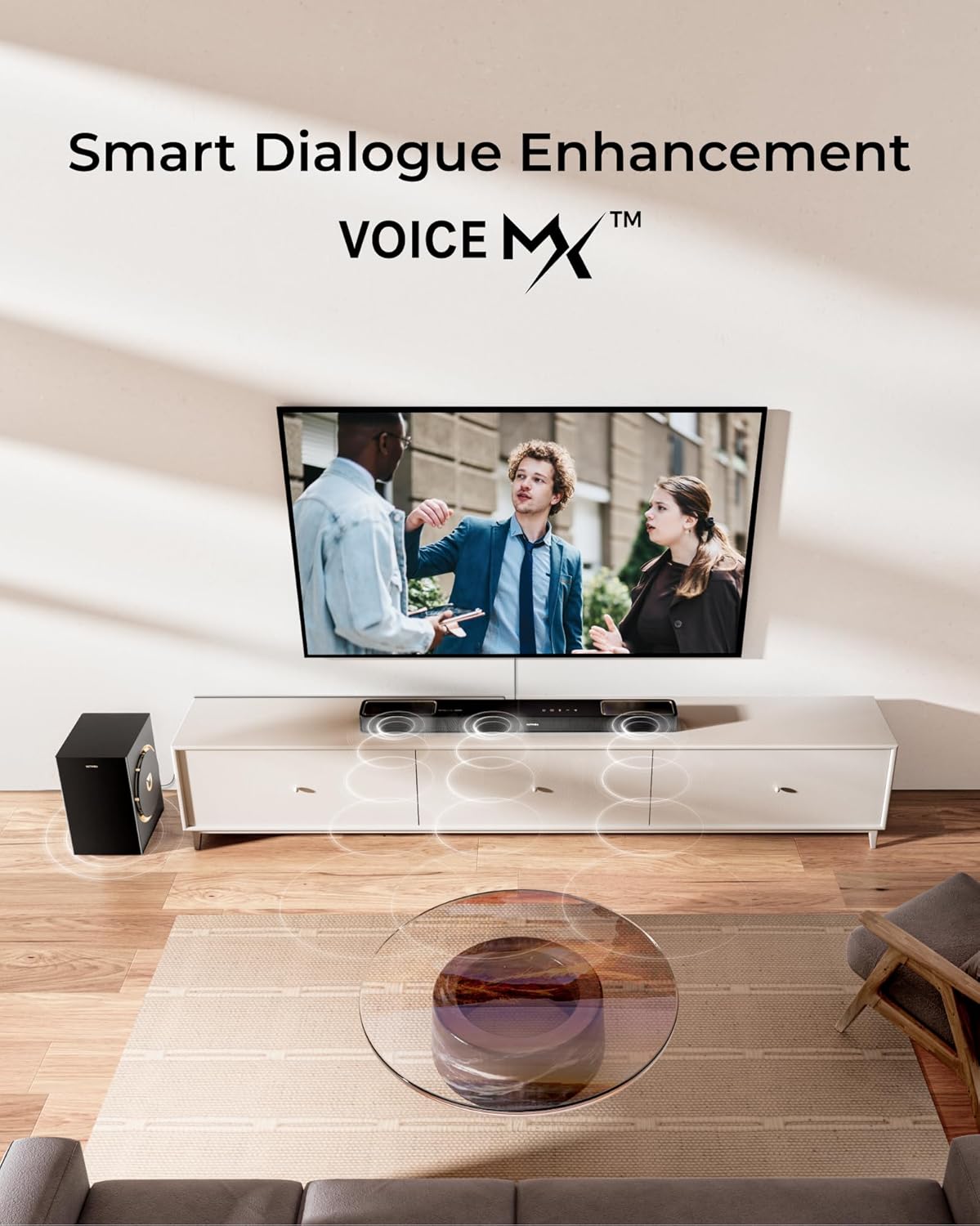 ULTIMEA 3.1.2ch Sound Bar with Dolby Atmos, Surround Sound System for TV with 6.5 inch Subwoofer, Sound Bar for Smart TV, Soundbar with Subwoofer for Home Theater, BT 5.4, HDMI eARC, Skywave F30 Boom