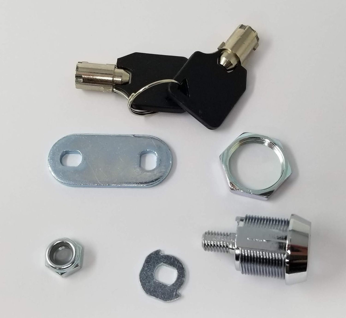 Admiral Locks Tubular Cam Lock, Keyed Alike Removable Key RV Compartment Storage Lock Cabinet Locks (Chrome Pack of. 10, 5/8" 90°)