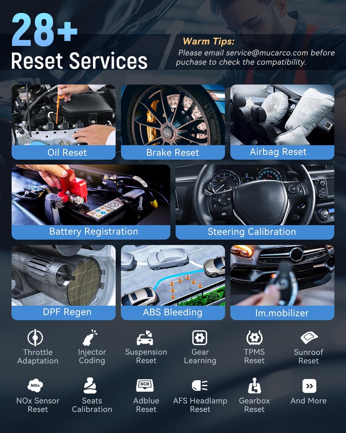 MUCAR CDE900 Elite OBD2 Scanner with 28 Reset Service, Engine Transmission ABS SRS Code Reader Scan Tool, Car Scanner Diagnostic Tool, Auto VIN, FCA AutoAuth, Lifetime Free Upgrade