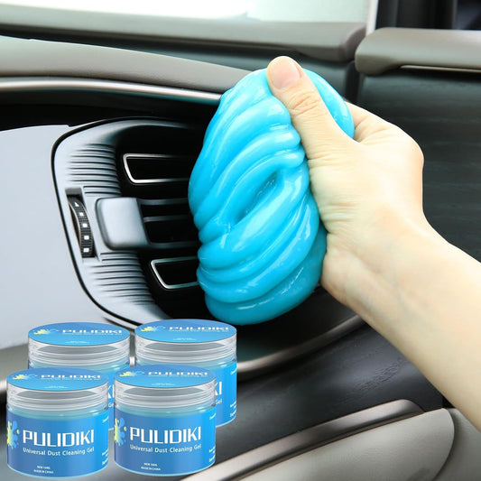 PULIDIKI Car Cleaning Gel for Car Cleaning Putty Car Putty Auto Detailing Tools Car Slime Cleaner Dust Cleaning Gel for Car Interior Cleaner Car Accessories Keyboard Cleaner Blue (4Pack)