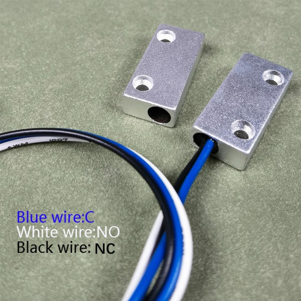 Rolling Door Contact Magnetic Reed Switch Alarm with 3 Wires for N.O./N.C. Applications MC-51