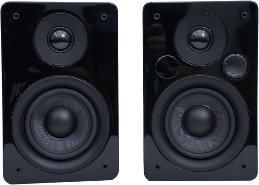 Peachtree Audio M24x Powered Bluetooth Bookshelf Speakers (Pair) – Real Bamboo | Hi-Fi Sound, 5.25” Woofer, RCA, Optical, USB Charging, Subwoofer Out | Ideal for TV, Turntables & PCs