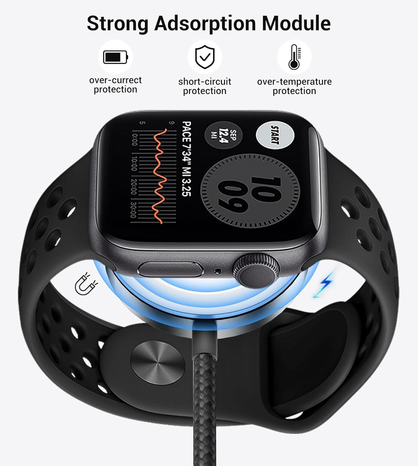 Temdan for Travel Vacation Essentials,3 in 2 USB C Cable for Apple Watch Charger/iPhone 16 Charger/Lightning,Multi Charging Cable Cord,Camping Essentials,Designed for iWatch &iPhone 16-12-4FT Black