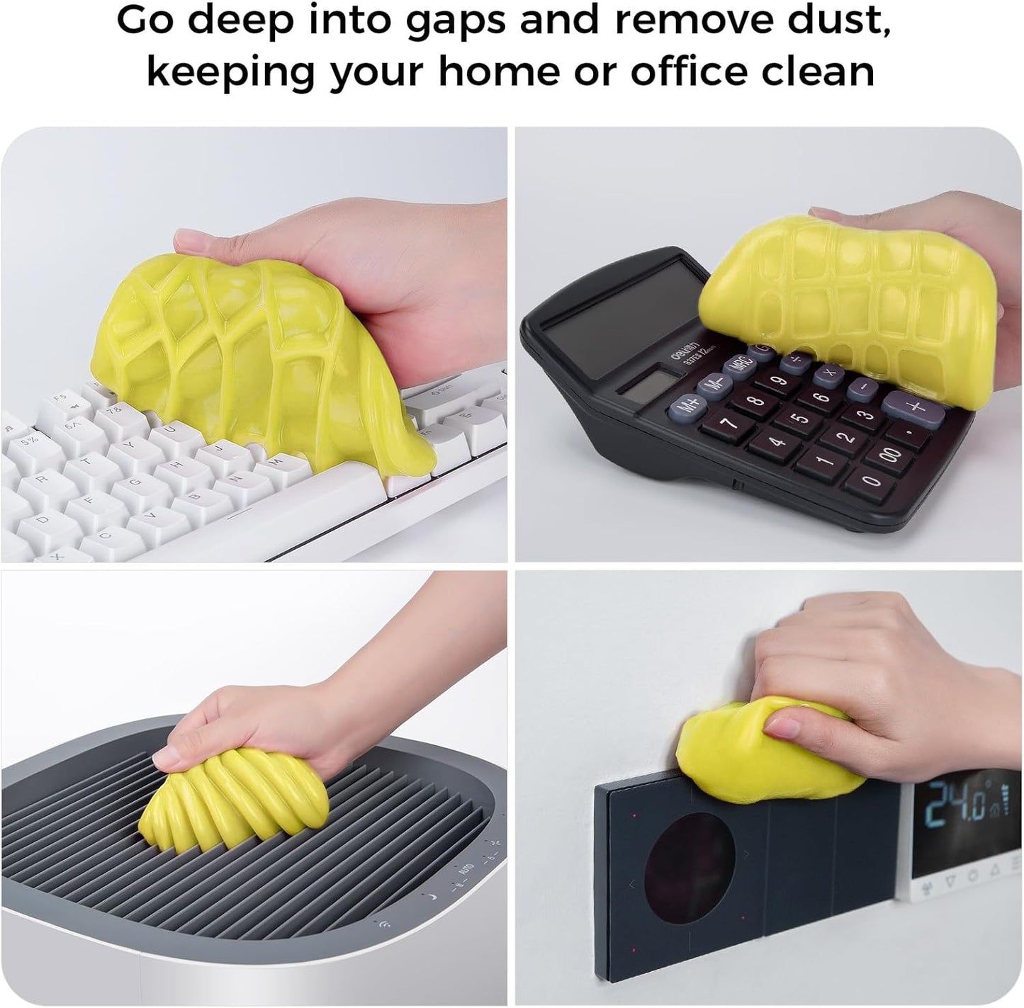 COLORCORAL 2Pack Keyboard Cleaning Gel Set Universal Dust Cleaner for PC Keyboard Cleaning Car Detailing Slime Laptop Dusting Home and Office Electronics Cleaning Kit Computer Cleaning Slime