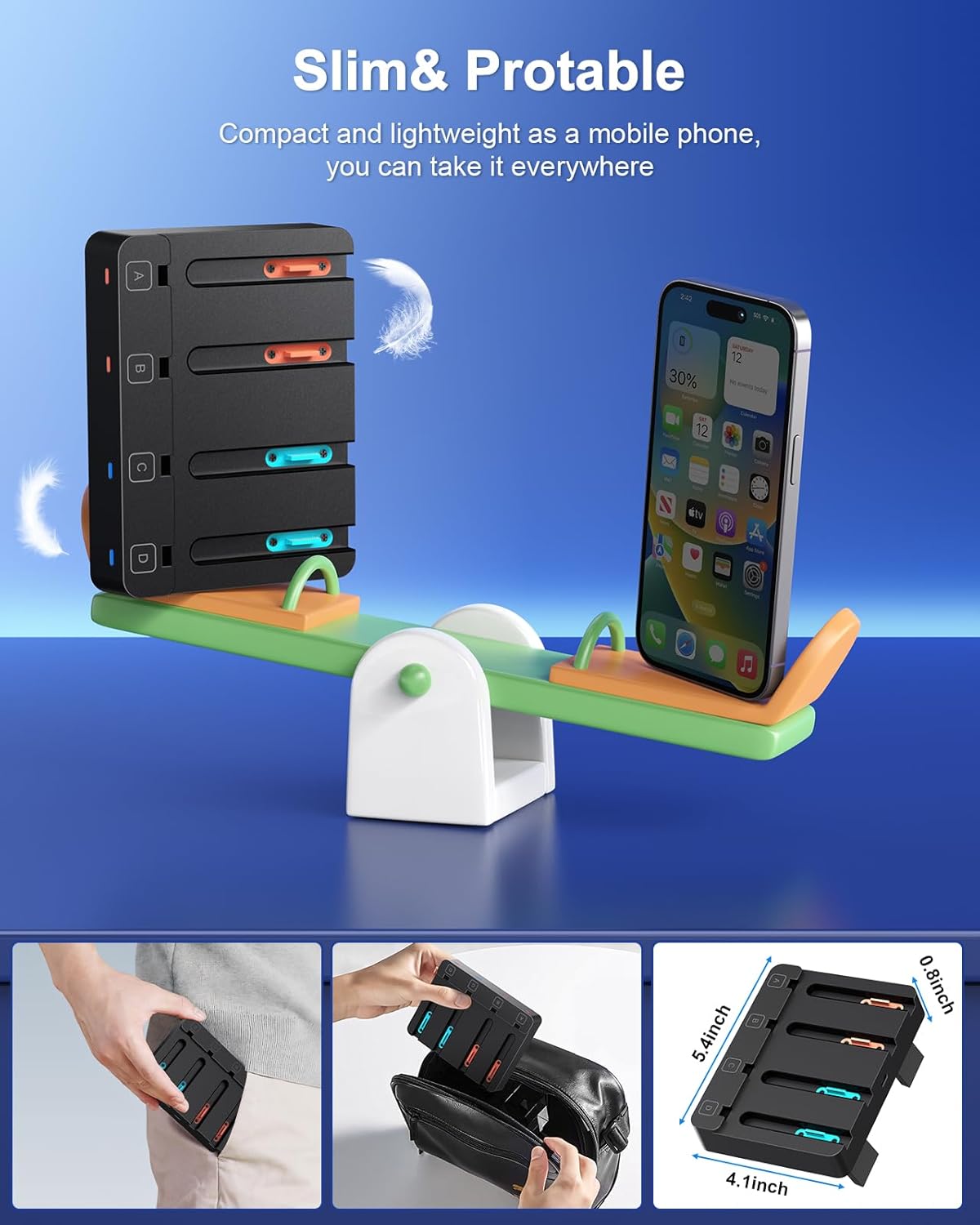 Controller Charger for Nintendo Switch 2 2025 and Switch 1, Horizontal Charging Dock Station for Joy con and for Joycon 2 Accessories with Foldable Storage Stand