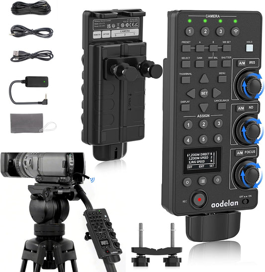 Wireless and Wired Remote Commander & Lanc Camera Zoom Controller for Sony – Focus, Iris, Zoom, ND Adjust, Daisy Chain – Replaces Sony RM-30BP – Compatible with HXR-NX5R, PXW-FS7,PXW-Z280, MCX-500