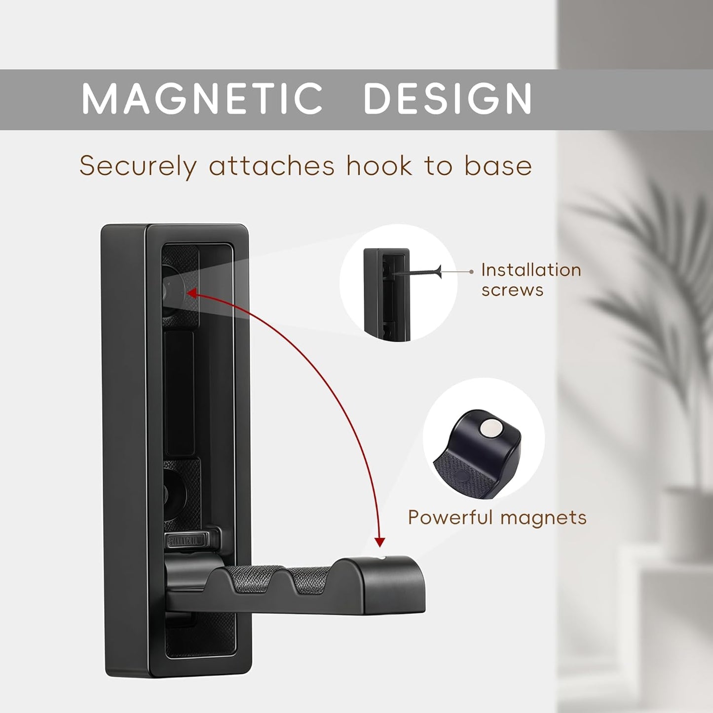 Folding Wall Hooks,4 Pack Rustproof Zinc Alloy Folding Coat Hooks,Heavy Duty Foldable Gold Wall Hooks for Hanging Clothes,Hat,Towel,Bathrobe,Key,Bag,Backpack (Black)