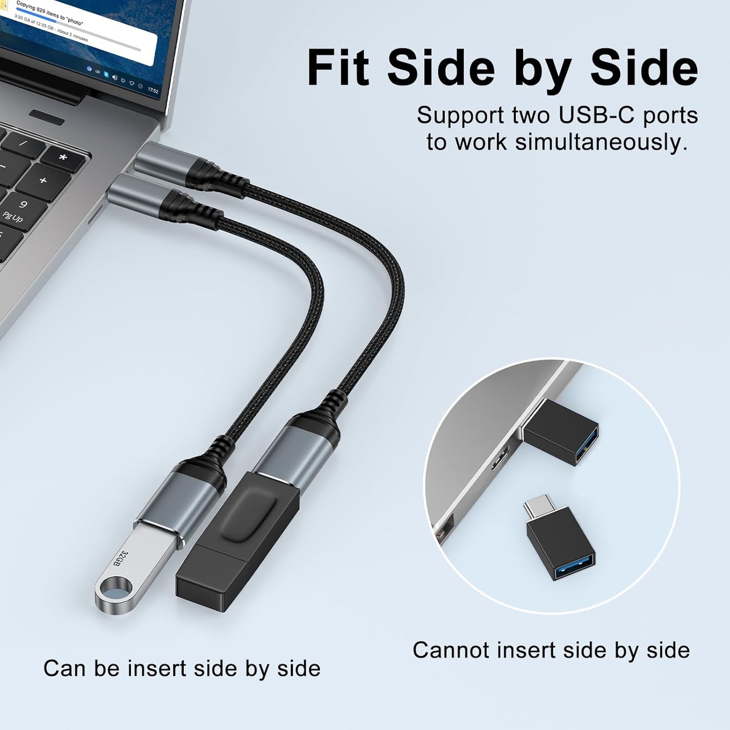 USB C to USB 3.0 Adapter,Type C Male to USB Female OTG Cable 5Gbps Data Transfer for iPhone 16 Pro Max/16 Pro/16 Plus/16e/16/15,iPad,Samsung Galaxy S25 Edge/S25 Ultra/S24/S23/A36/A16,Google Pixel 9a 9
