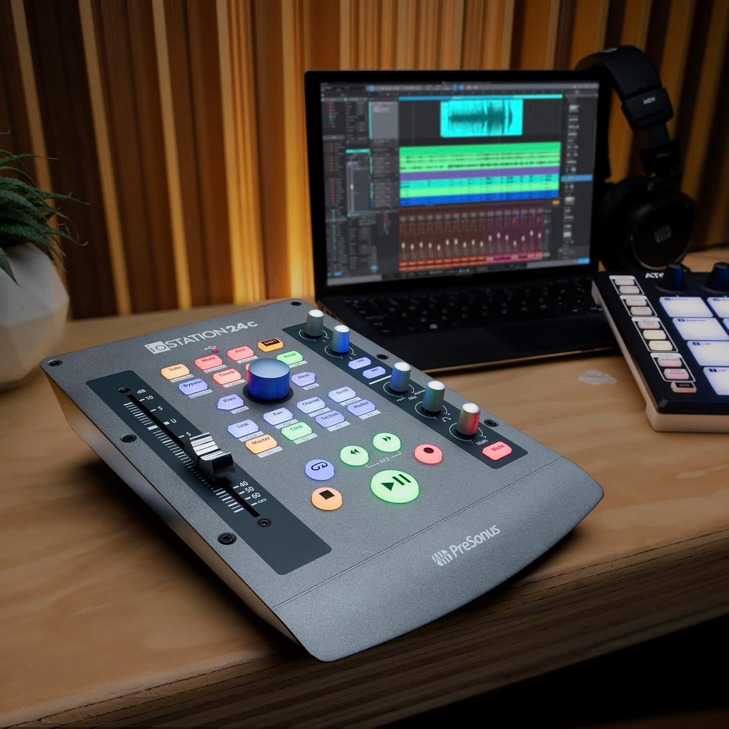 PreSonus ioStation 24c 2x2, 192 kHz, USB Audio Interface and Production Controller with Studio One Artist and Ableton Live Lite DAW Recording Software