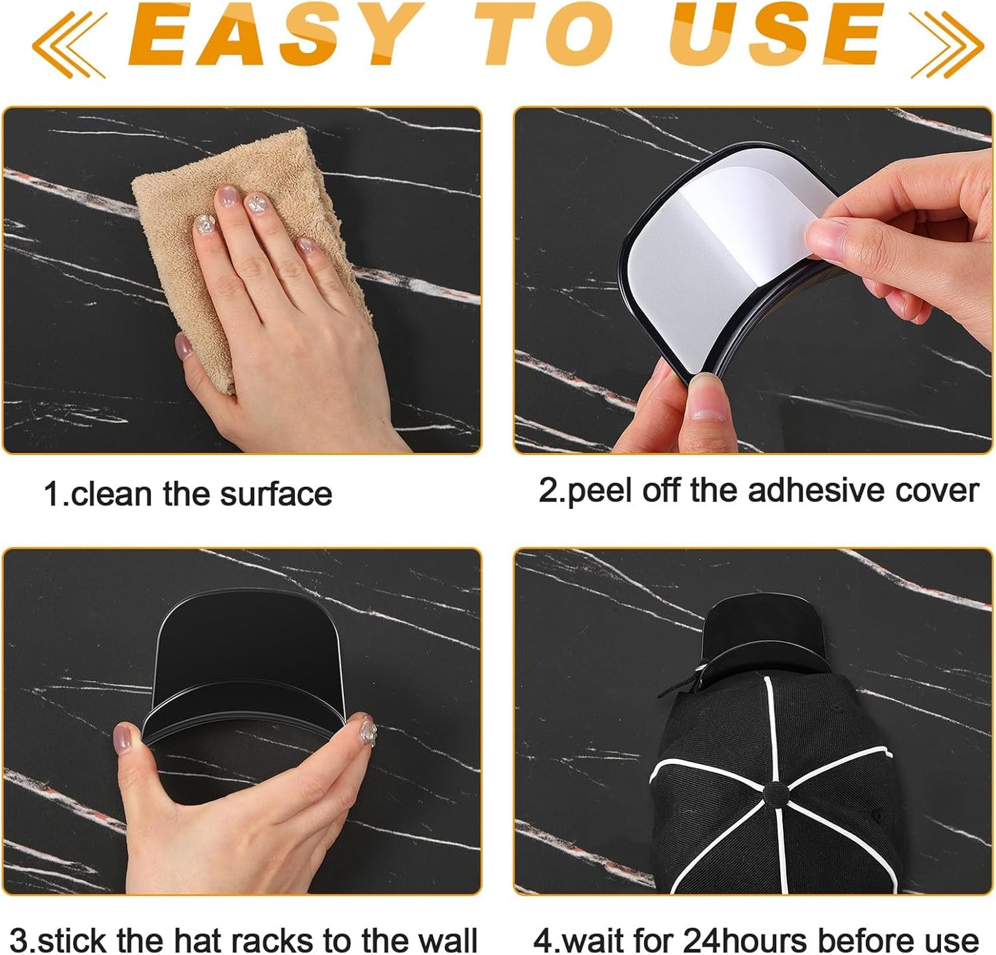 30 Pcs Headset Wall Holder Adhesive Gaming Headset Holder Hooks for Wall Mounting Strong Universal Hooks for Headsets, Game Pads, Hats, Closets, Doors (Black)