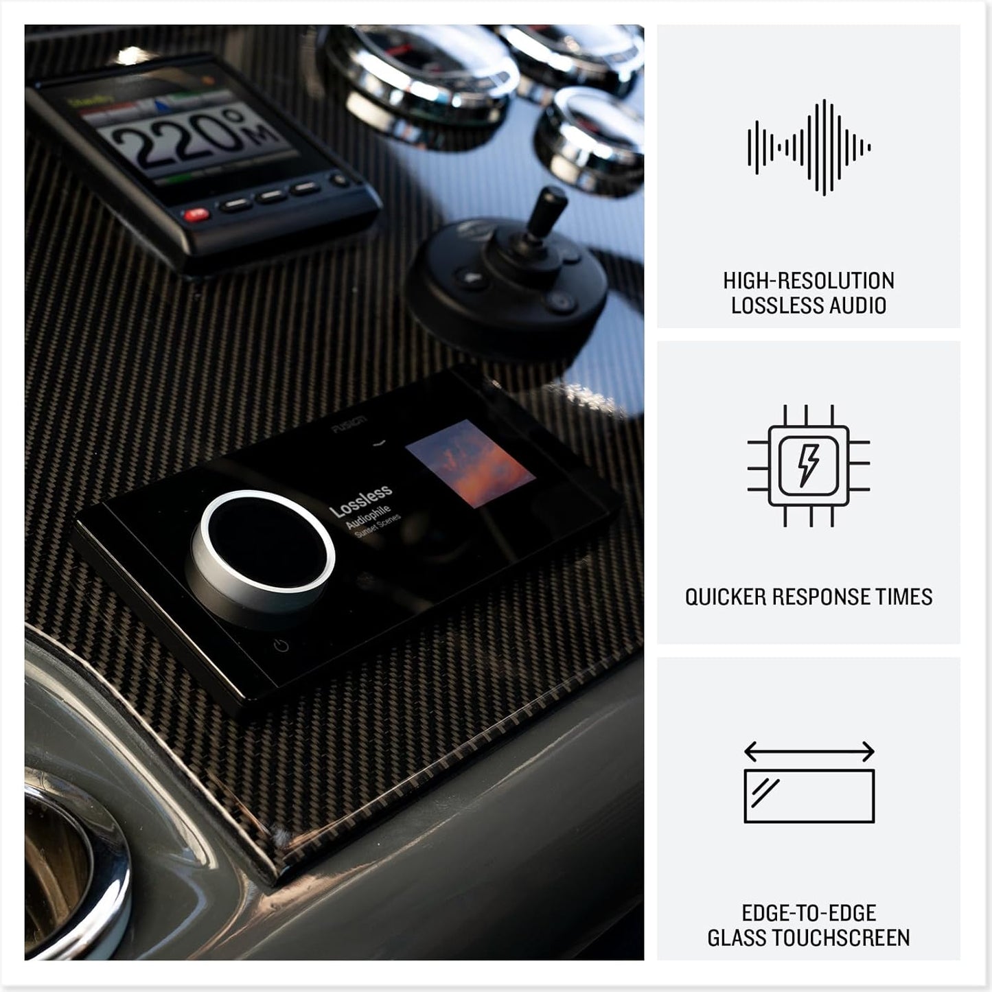 Garmin® Fusion Apollo™ MS-RA800 Marine Stereo, Premium Touchscreen Stereo with Built-in Wi-Fi® Connectivity