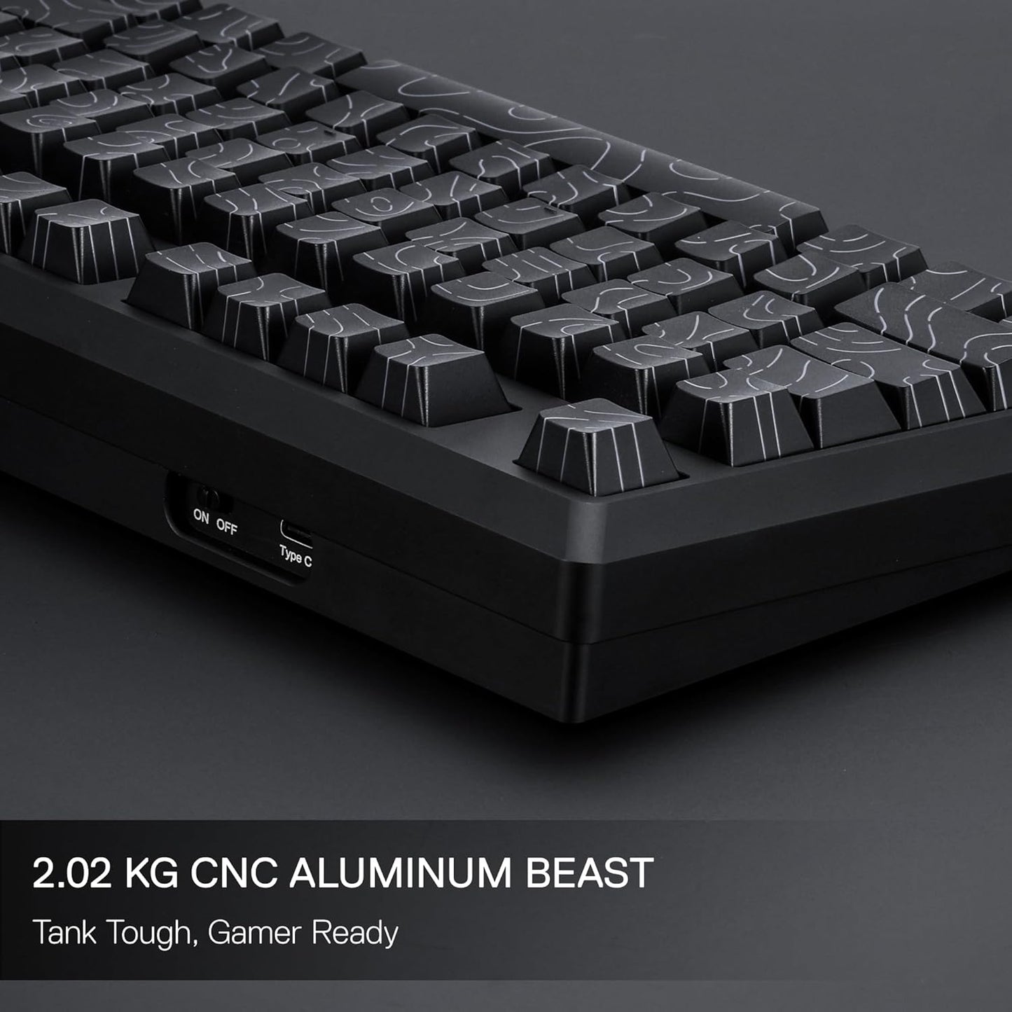 Redragon K737 PRO Wireless 87 Keys Gasket Gaming Keyboard, 80% Premium CNC Aluminum Mechanical Keyboard, Hot-Swap South-Facing LED Socket, 5-Layer Noise Dampening, Side-Printed PBT Contour Line Keycap