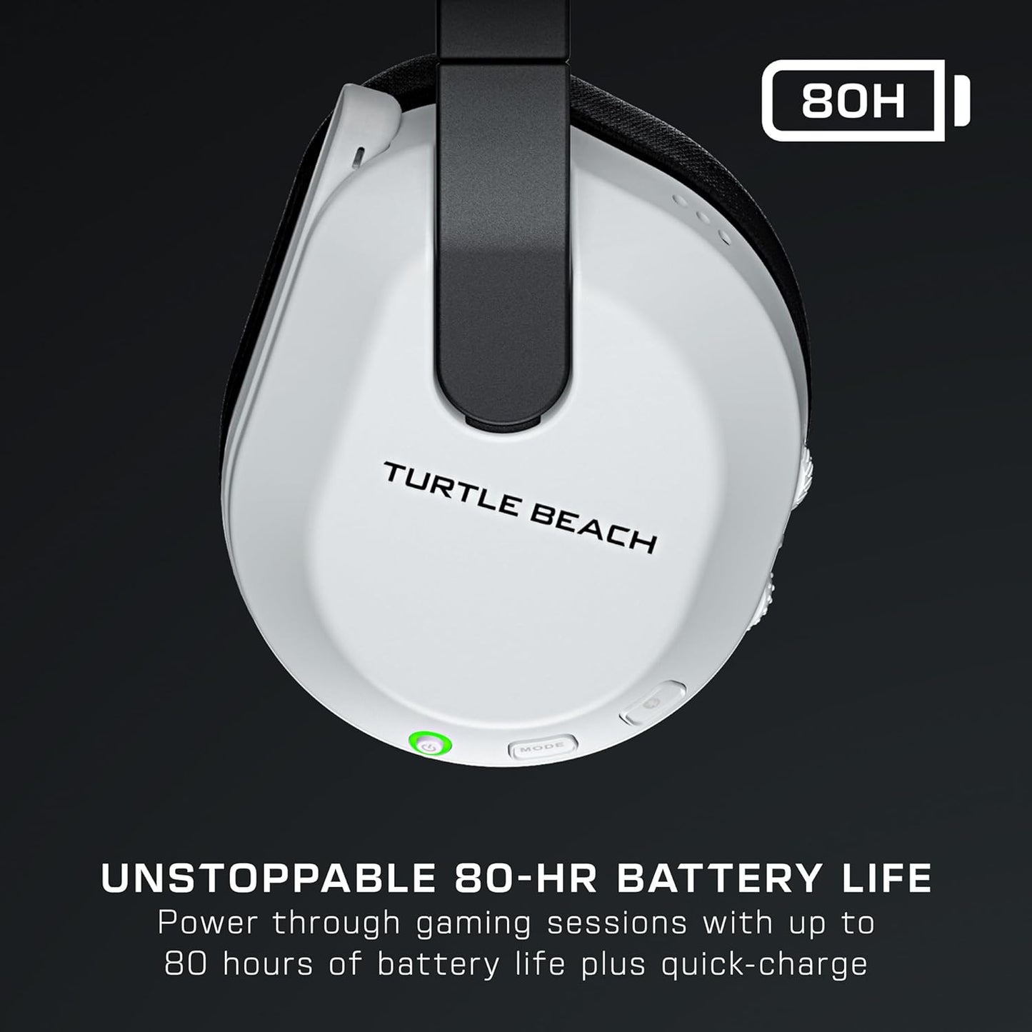 Turtle Beach Stealth 600 Wireless Multiplatform Amplified Gaming Headset for Xbox Series X|S, Xbox One, PC, PS5, PS4, & Mobile – Bluetooth, 80-Hr Battery, Noise-Cancelling Mic – White