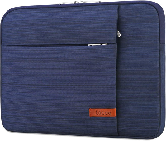 Lacdo 14 Inch Laptop Sleeve Case Computer Bag for HP Lenovo Dell ASUS Acer Chromebook 14 / HP Stream 14 / Dell Inspiron 14 / Lenovo IdeaPad 14 / Acer Spin 3 / ASUS ZenBook 14, Water-Resistant, Blue