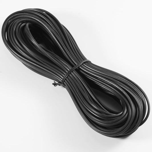 FLYZZZ Screen Spline 0.170" x 25' Spline for Window Screen Door Repair, Round，Black，Suitable for Regular Groove Width 0.173''-0.185''