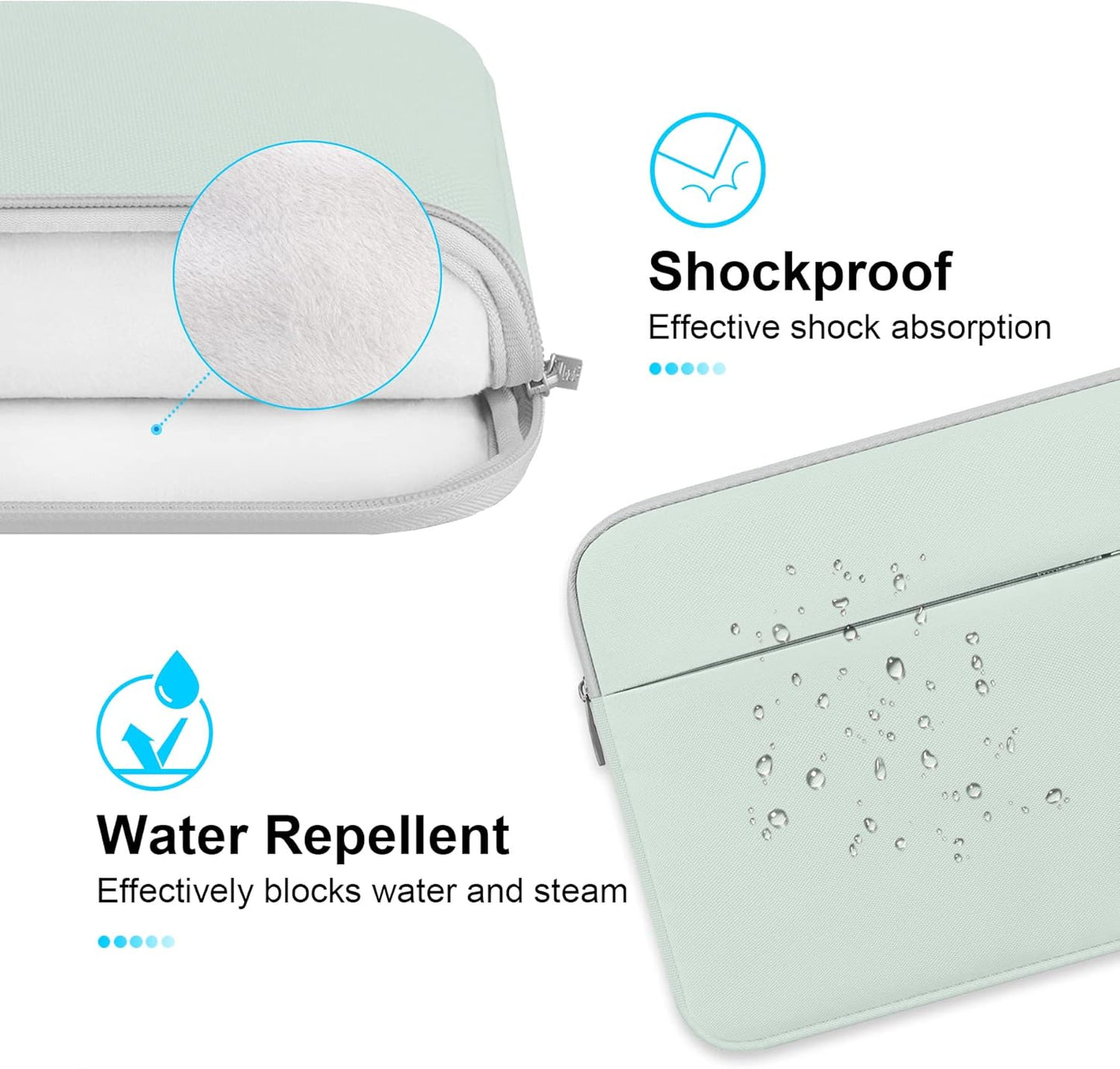 Lacdo Laptop Sleeve Case for 15 inch New MacBook Air M4 A3241 2025, M3 A3114, M2 A2941 2024-2023, 15 inch MacBook Pro A1990 A1707, Dell XPS 15 Plus Computer Case Bag with Accessory Pocket, Green