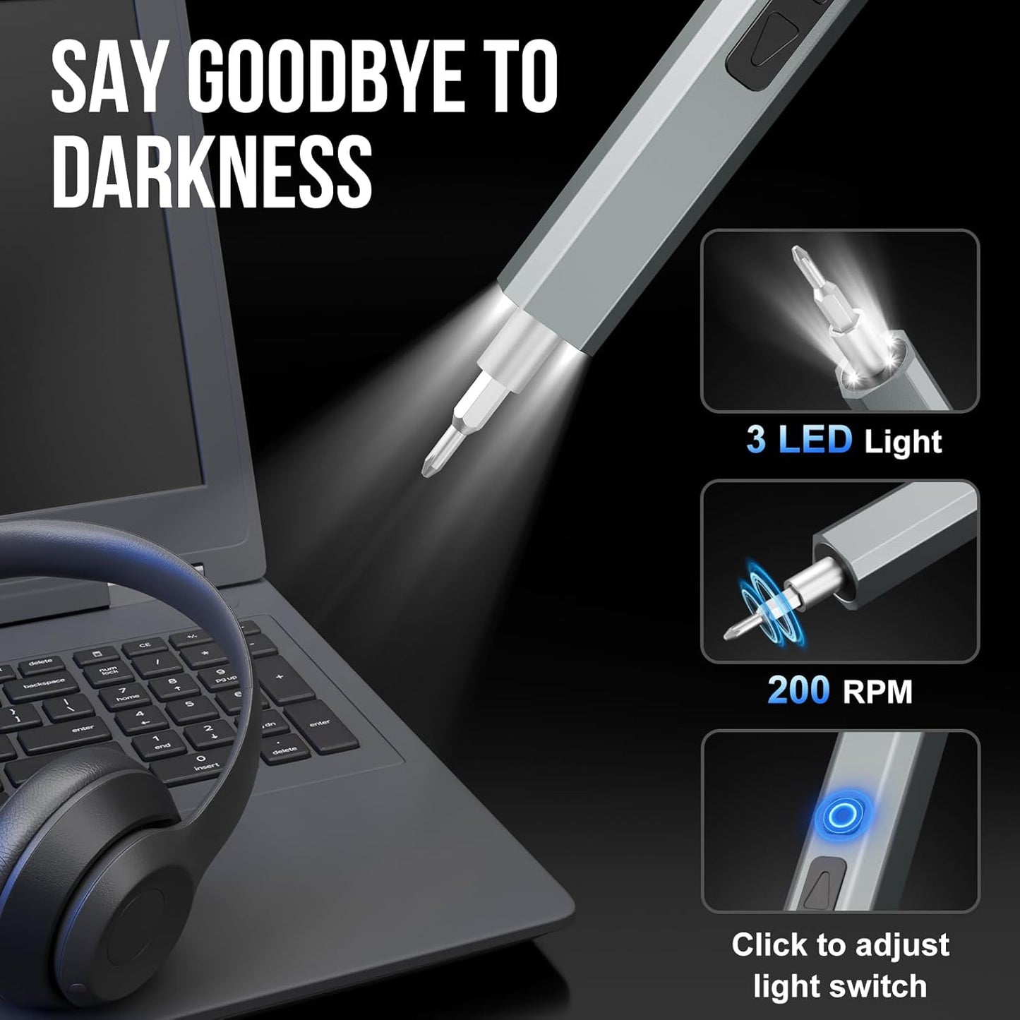 STREBITO Electric Screwdriver, 144-in-1 Precision Screwdriver Set, 120 Magnetic Bits, Organized Storage and Portability, Small Tool Kit for Electronics, PC, Computer and Laptop, Gifts for Men