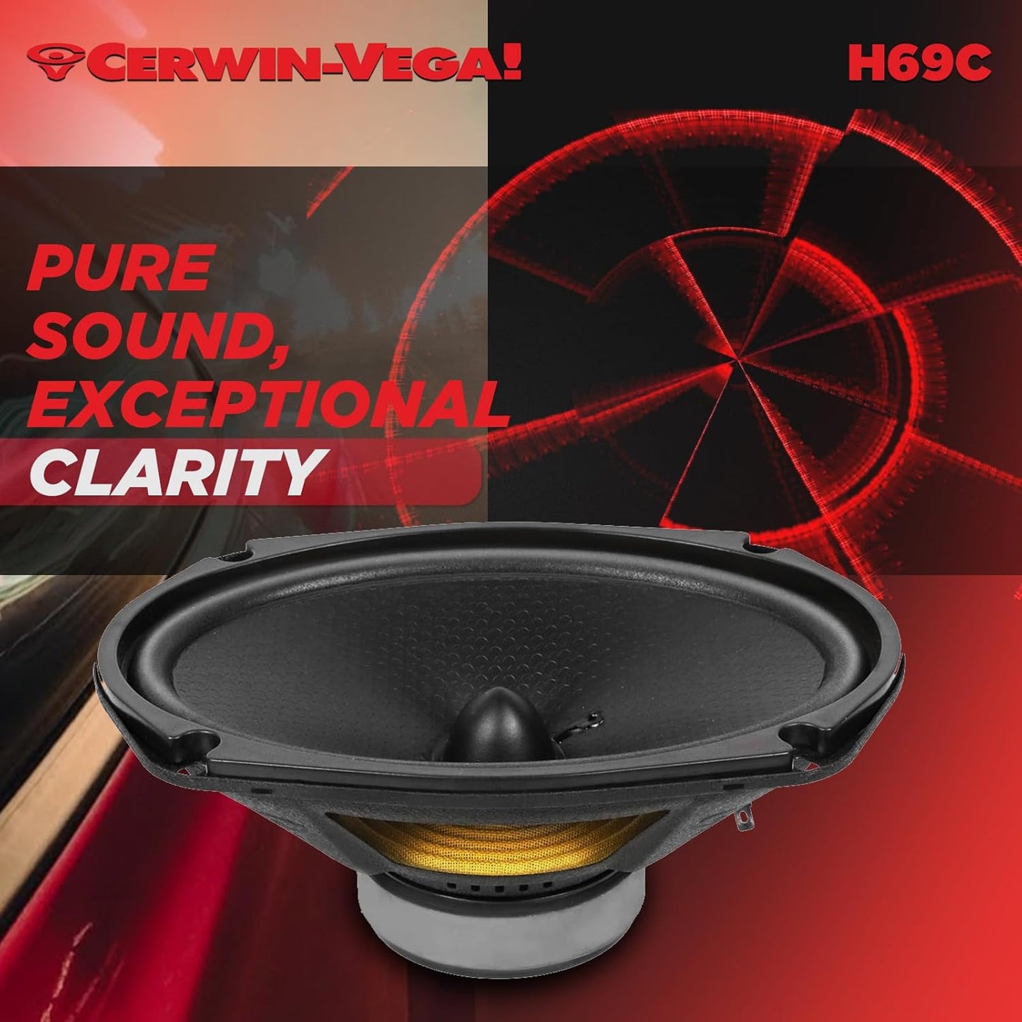 CERWIN-VEGA! HED 2025 Edition – 6" x9” 2-Way Coaxial Full Range Speaker System- H69C