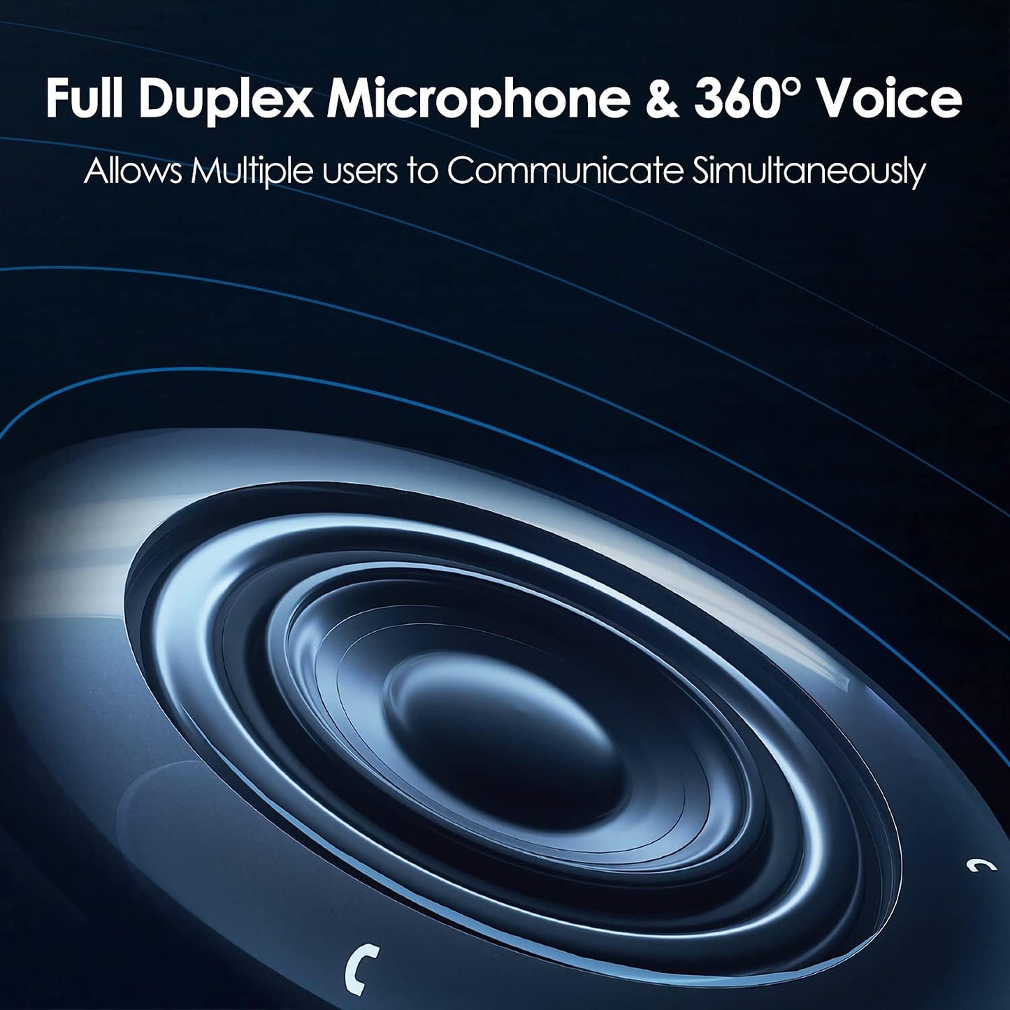 Yealink Bluetooth Speakerphone Conference Microphone Teams Certified CP700 USB Full Duplex Noise Reduction Algorithm Home Office 360° Voice Pickup (Package Without dongle)