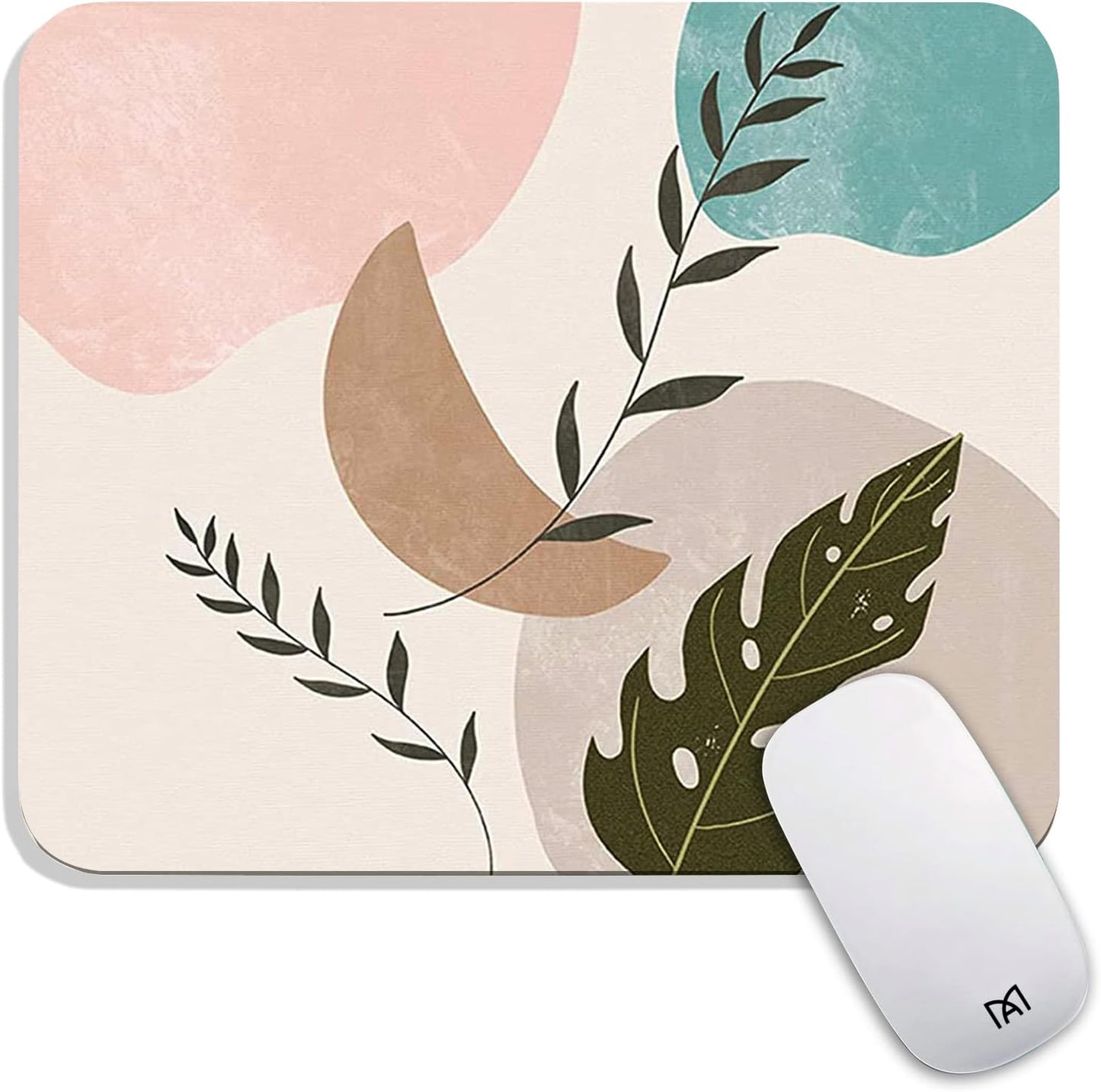 Square Mouse Pad Abstract Art, Personalized Premium-Textured Custom Mouse Mat Design, Washable Mousepad Cloth, Non-Slip Rubber Base Computer Mouse Pads for Wireless Mouse