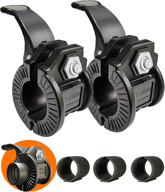 Barbell Clips 1 Inch Quick Release Weight Clamps 0.9-1.18inch Multi-Size Adjustable Olympic Clamps for Bars