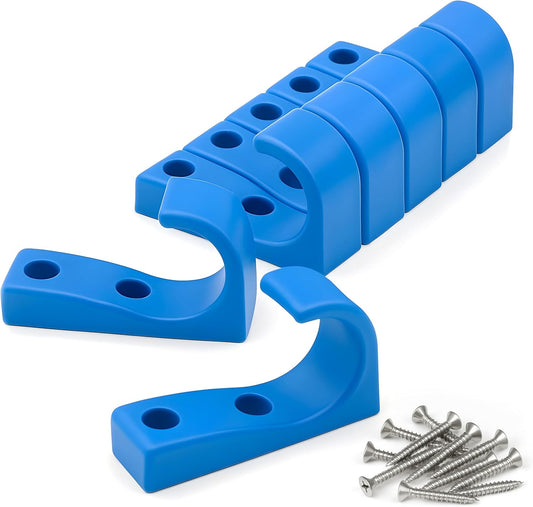 Heavy Duty Hooks for Hanging Coats, Jackets, Backpacks, Baseball Hats - Wall Mounted Rainbow Color Hangers for Kids, Perfect Hook for Classrooms, Bathroom Robes and Towels | J Hook 7-Pack