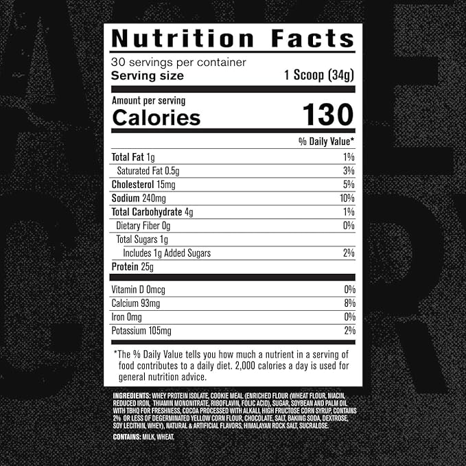 Jacked Factory Authentic ISO Grass Fed Whey Protein Isolate Powder - Low Carb, Non-GMO Muscle Building Protein w/No Fillers, Post Workout Recovery, Cookies & Cream