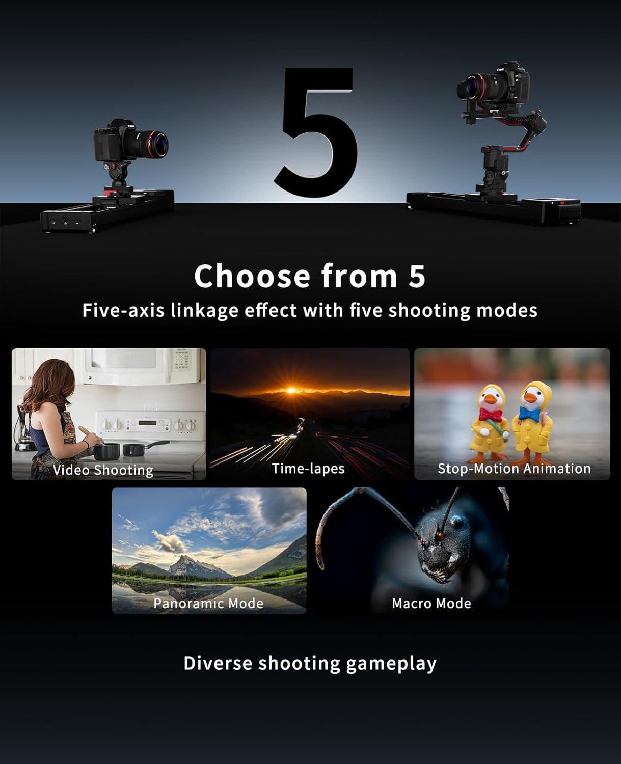 IFOOTAGE Shark Slider Nano II-660 (26inch) Motorized Camera Shark Slider with Dedicated Battery Grip PD140H Combo