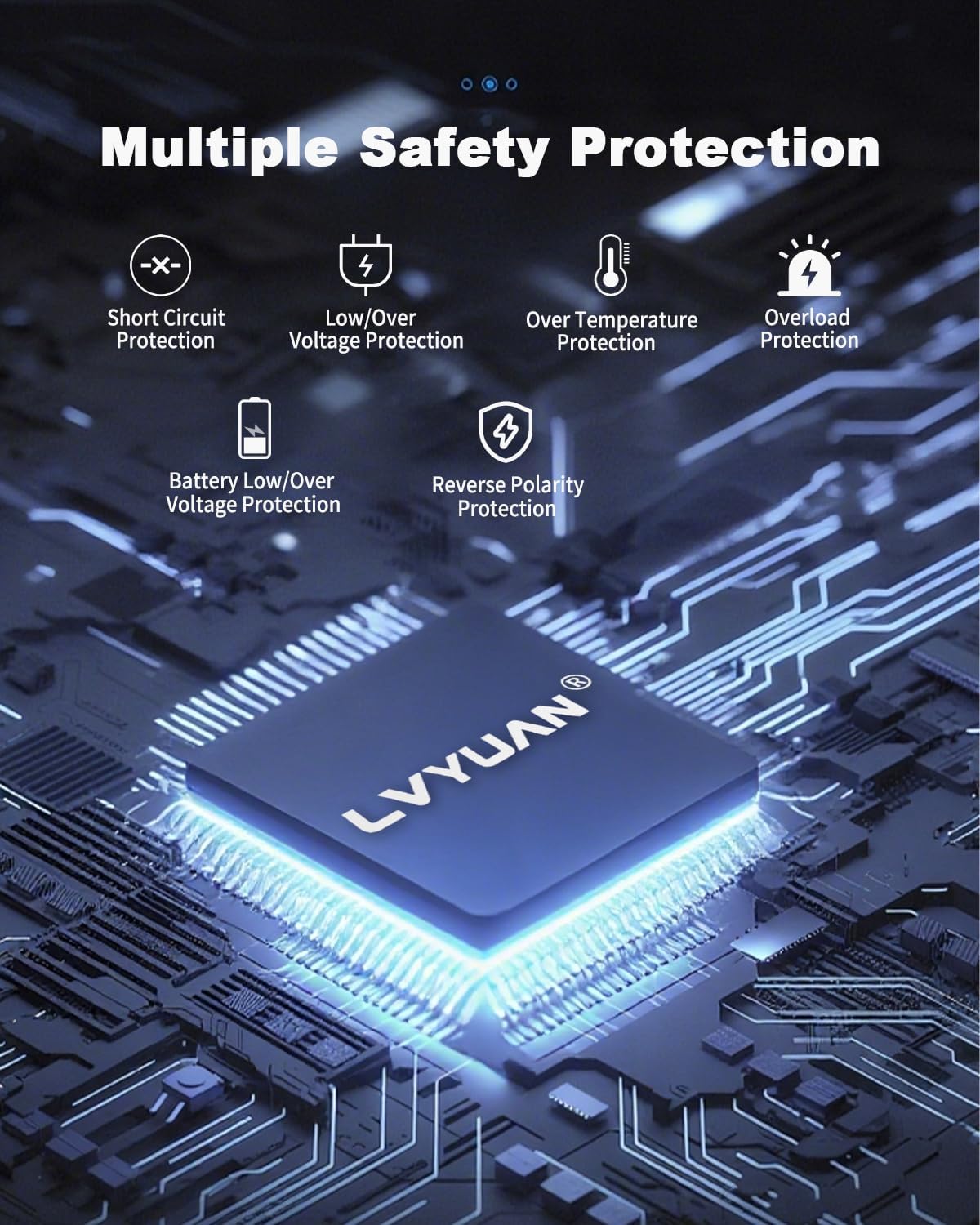 LVYUAN 4000 Watt Power Inverter 12V to 110V 120V DC to AC Converter with 4 AC Outlets, LCD Display, USB Charge Port, Remote Control for Home RV Vehicle Outdoor Camping Car Power Inverter