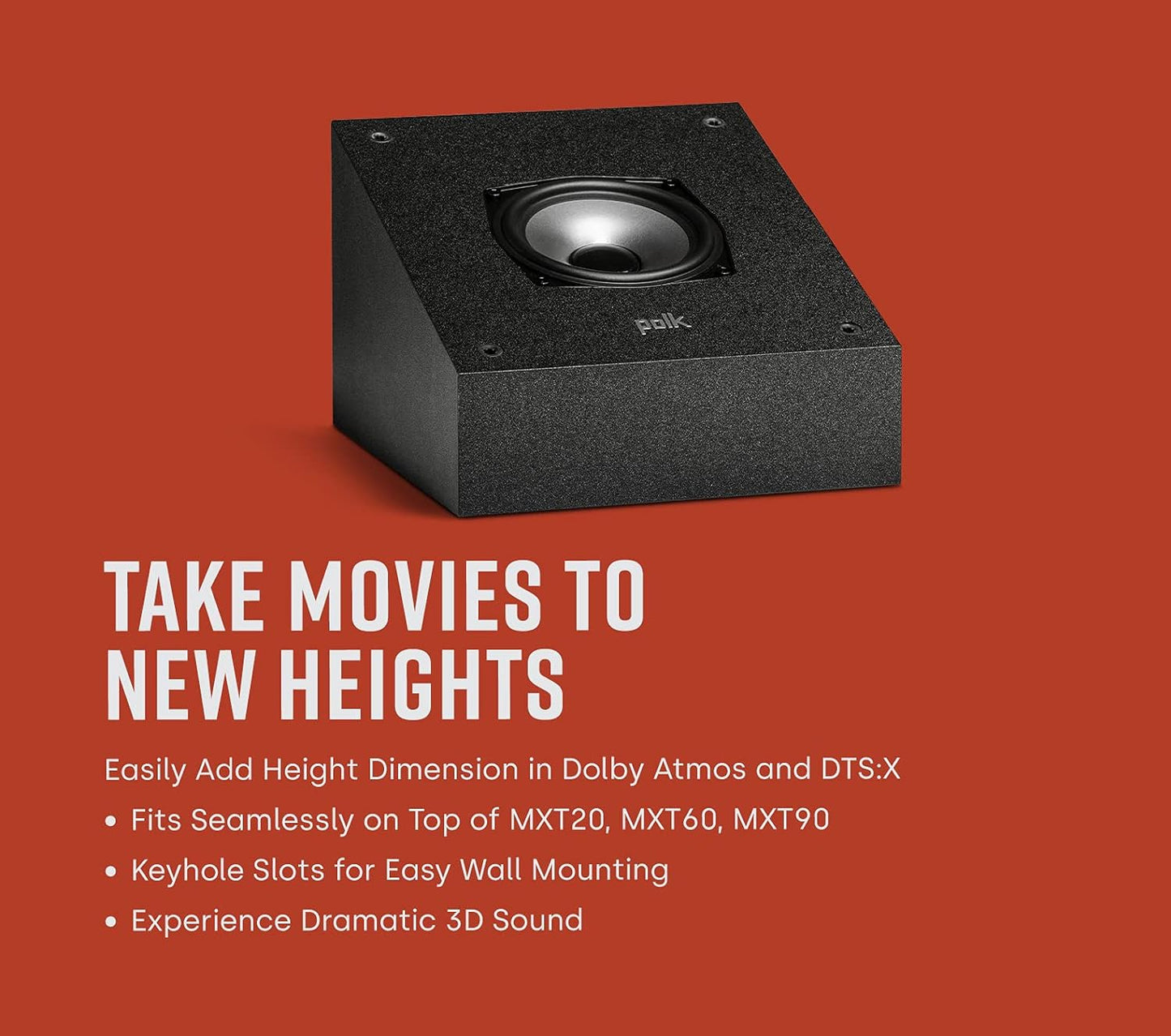 Polk Monitor XT60 Tower Speaker - Hi-Res Audio Certified, Dolby Atmos, DTS:X & Auro 3D Compatible, 1" Tweeter, 6.5" Dynamically Balanced Woofer, (2) 6.5" Passive Radiators (Single, Midnight Black)