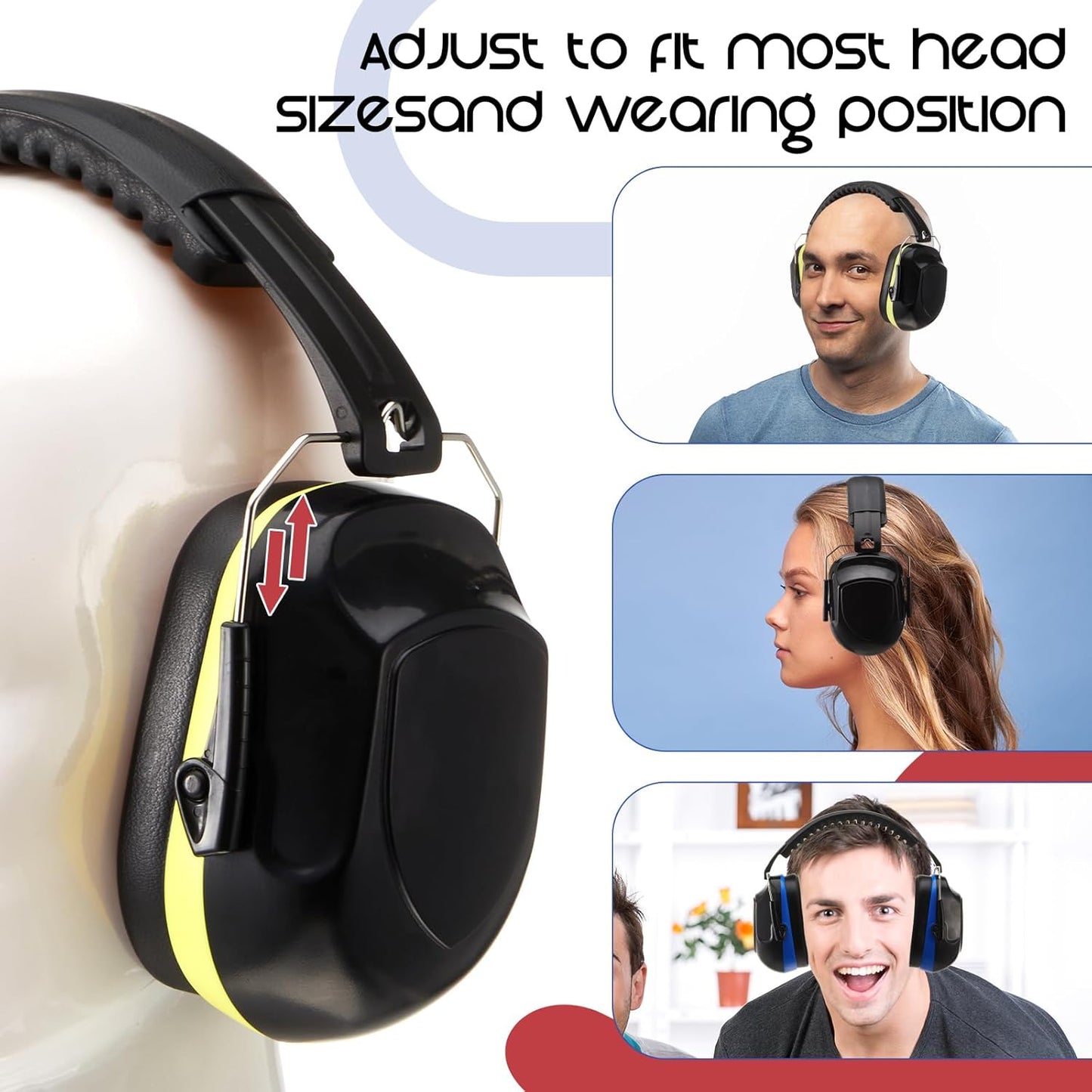 Amylove 12 Pcs Kids Ear Protection Noise Cancelling Headphones Ear Muffs Bulk 27db Adult Noise Reduction Hearing Earmuff(Universal Fit (kids & Adults),Shooting Style,Black Color)