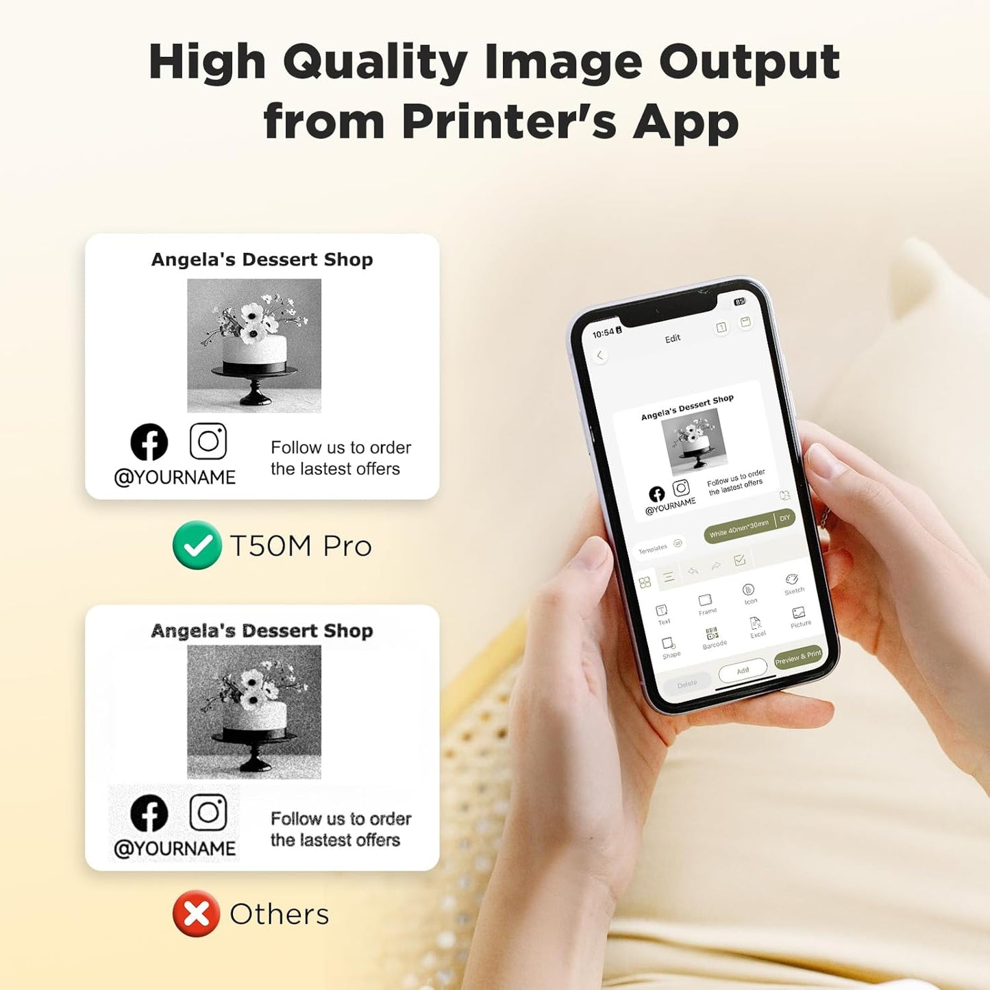 SUPVAN T50M Pro Bluetooth Label Maker Machine with 3 Tapes, Wide Waterproof Label, Versatile App with 40 Fonts and 650+ Icons, Inkless Labeler for Home, Kitchen, School, Office Organization, Black