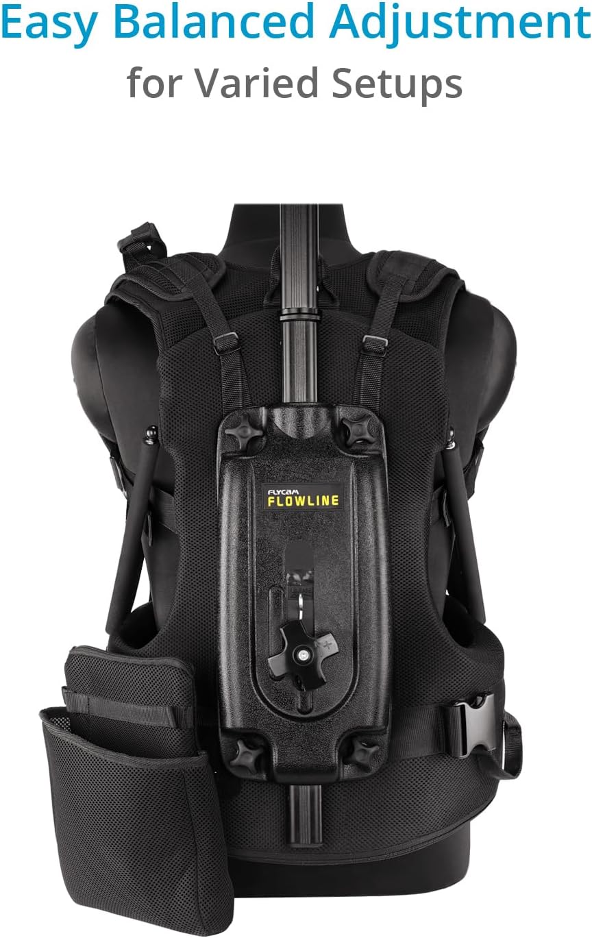 FLYCAM Starter Female Flowline Body Support Rig for Camera & Gimbals. (Size XL/XXL). Offers 180° Top Bar Rotation & 3-7.5kg / 6-16lb Payload