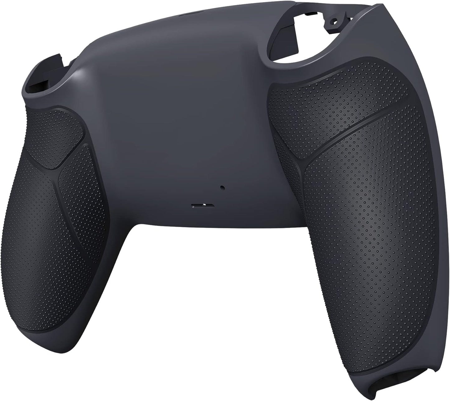eXtremeRate Classic Gray & Dark Gray Performance Rubberized Grip Custom Back Plate Bottom Shell Compatible with ps5 Controller, Replacement Back Shell Cover Compatible with ps5 Controller