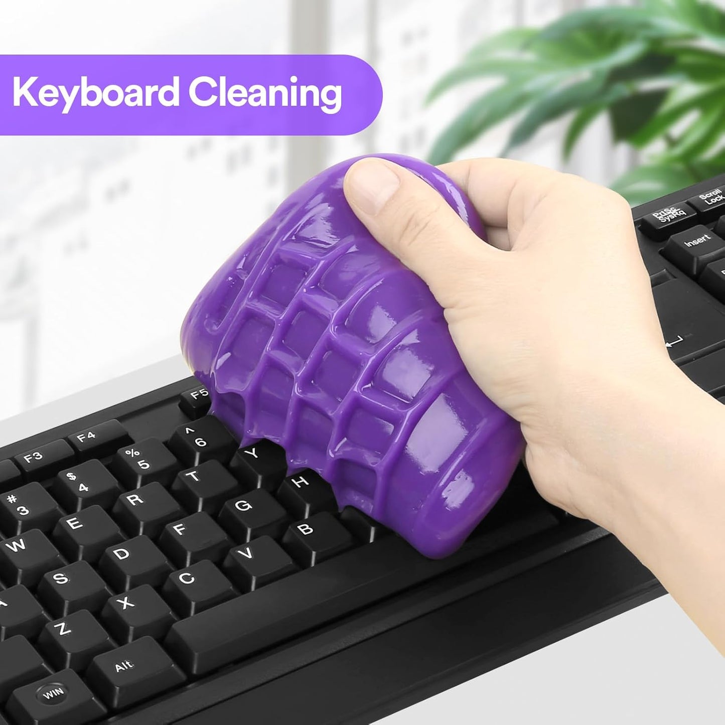 PULIDIKI Car Cleaning Gel for Car Cleaning Putty Car Putty Auto Detailing Tools Car Slime Cleaner Dust Cleaning Gel for Car Interior Cleaner Car Accessories Keyboard Cleaner Purple (4Pack)