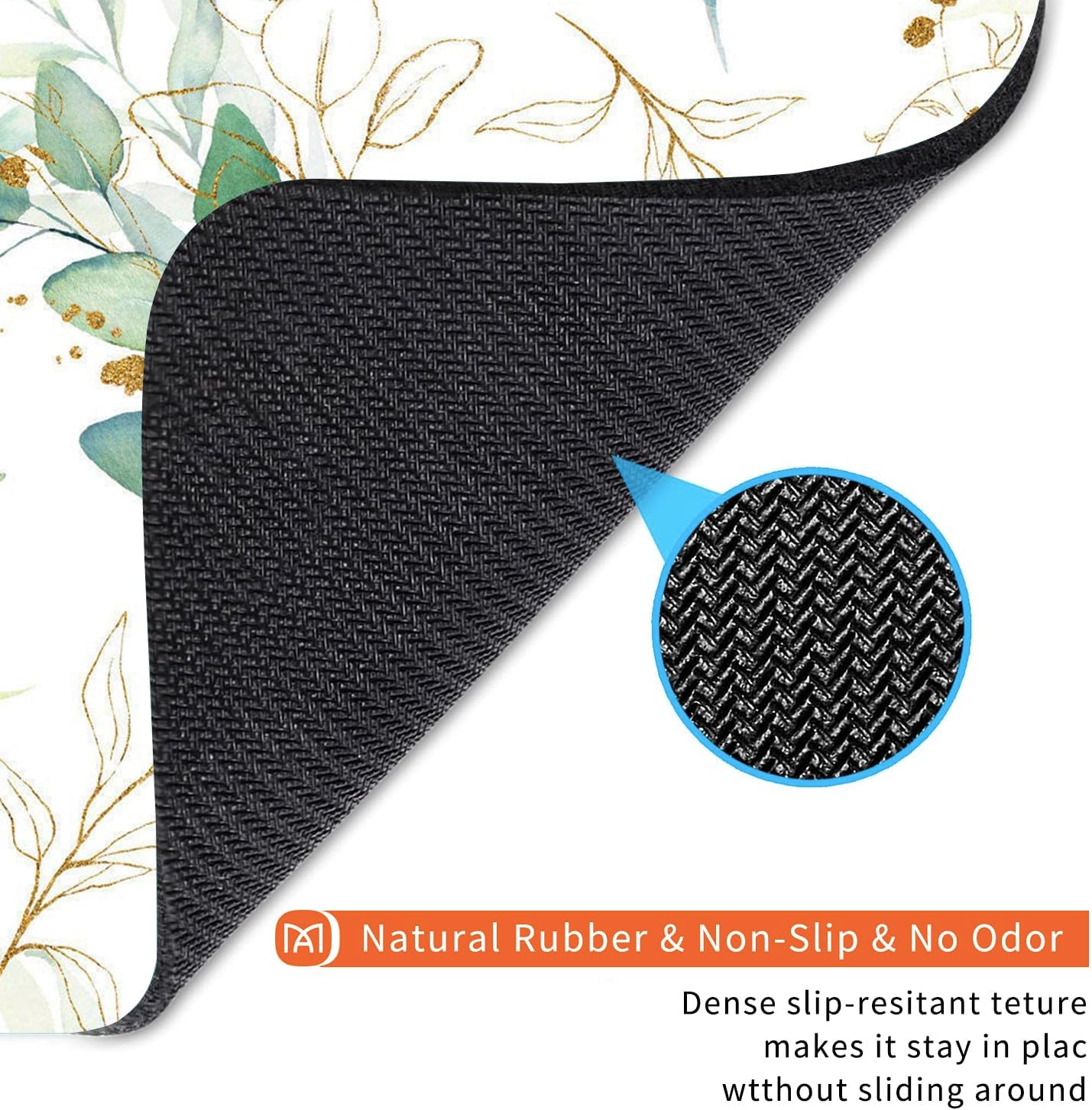 Square Mouse Pad Pretty Leaves, Personalized Premium-Textured Custom Mouse Mat Design, Washable Mousepad Cloth, Non-Slip Rubber Base Computer Mouse Pads for Wireless Mouse