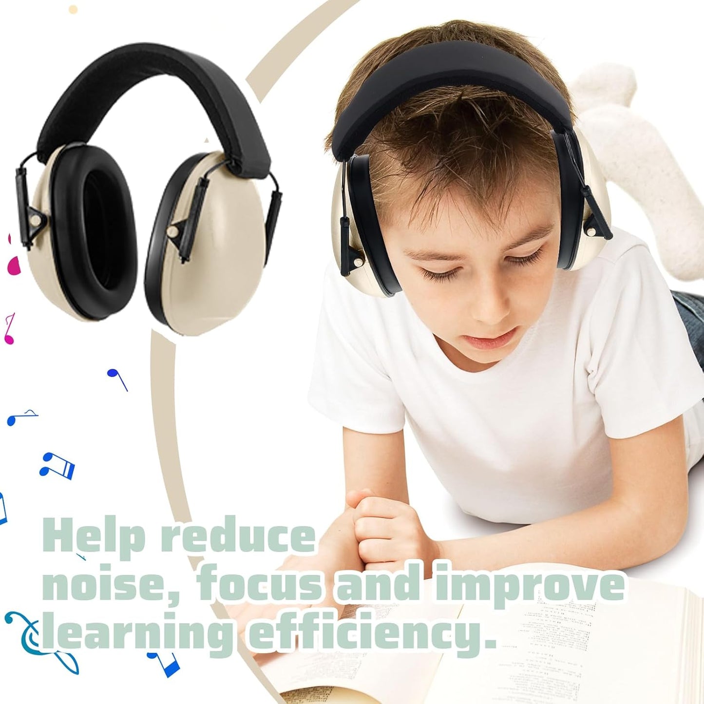 Amylove 12 Pcs Kids Ear Protection Noise Cancelling Headphones Ear Muffs Bulk 27db Adult Noise Reduction Hearing Earmuff(Universal Fit (kids & Adults),Classic Style,Happie Boho Color)