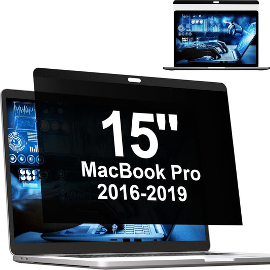 Mamol Privacy Screen MacBook Pro 15 Inch (2016-2019), Magnetic Removable Anti Blue Light Glare Filter Privacy Screen Protector for Apple Mac 15 In Laptop Model (A1707, A1990)