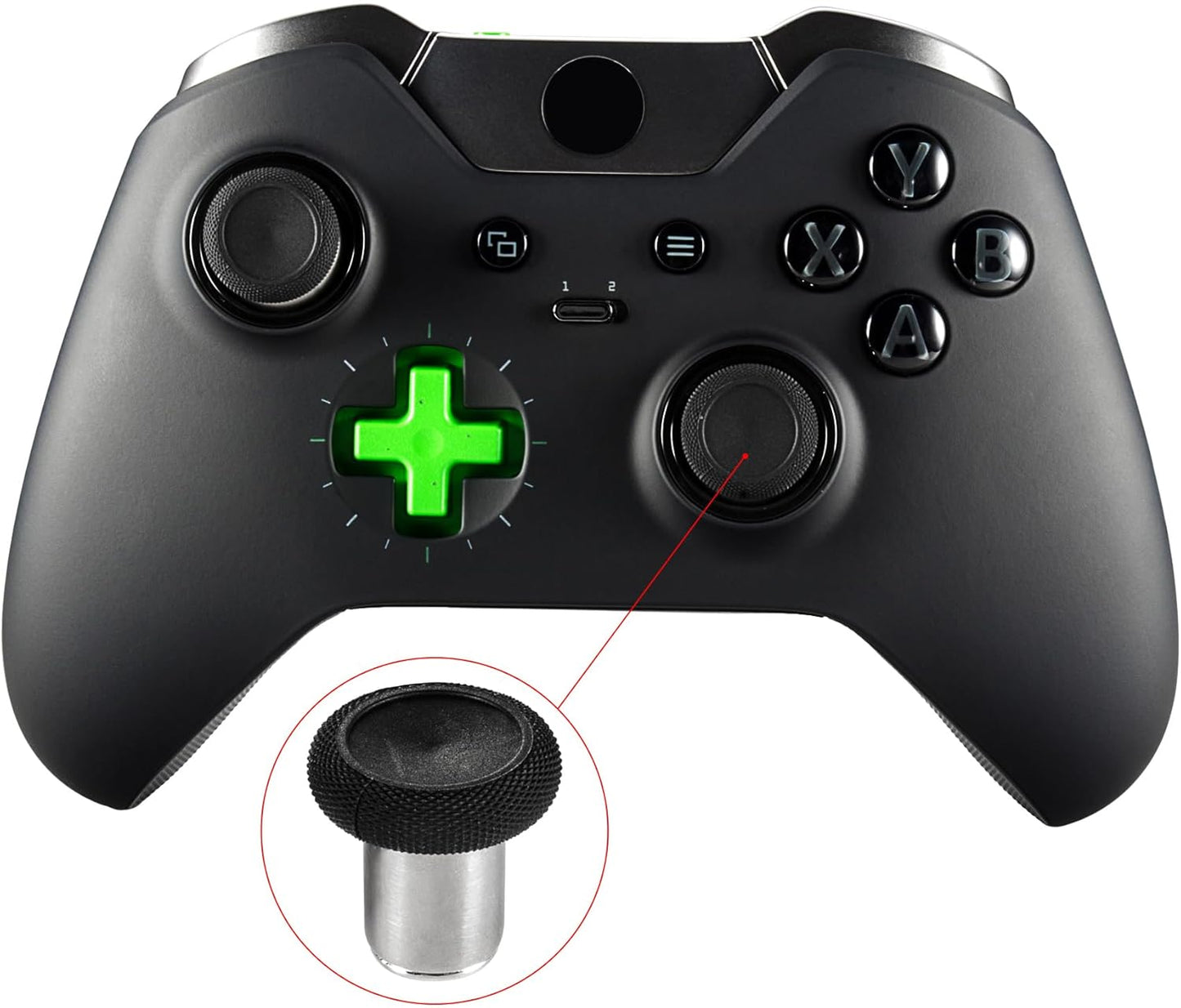 eXtremeRate 8 in 1 Magnetic Metal Thumbsticks for Xbox Series X/S, for Xbox One S/X & PS4 Slim/Pro Controllers with T8H Screwdrivers - Black