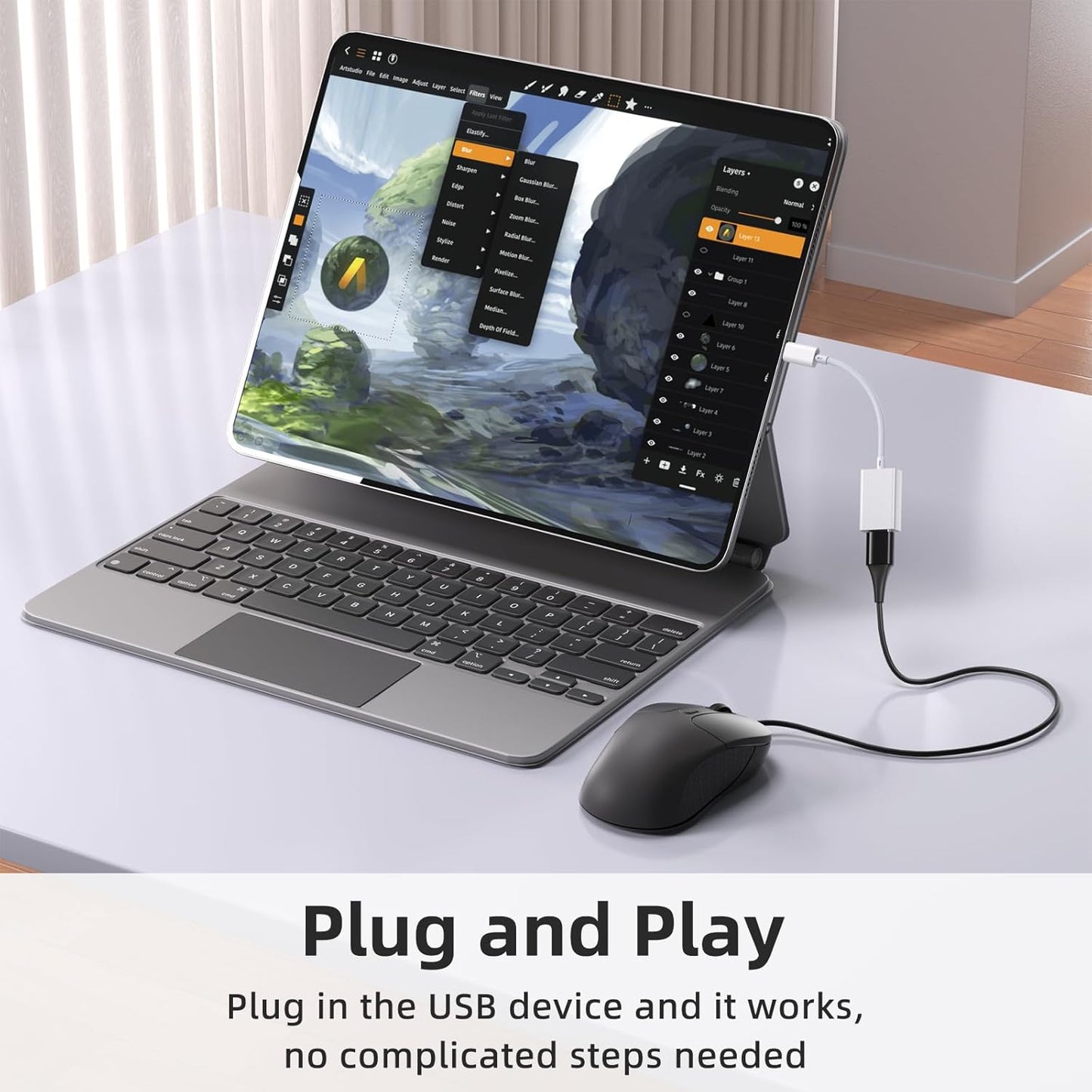 USB C to USB 3.0 Adapter [2 Pack], USB C Male to USB Female OTG Cable Thunderbolt3 to USB Adapter Compatible with MacBook Pro/Air, iPhone 16 Pro Max/16 Plus/16/15, Galaxy S24/S23/S22/S21