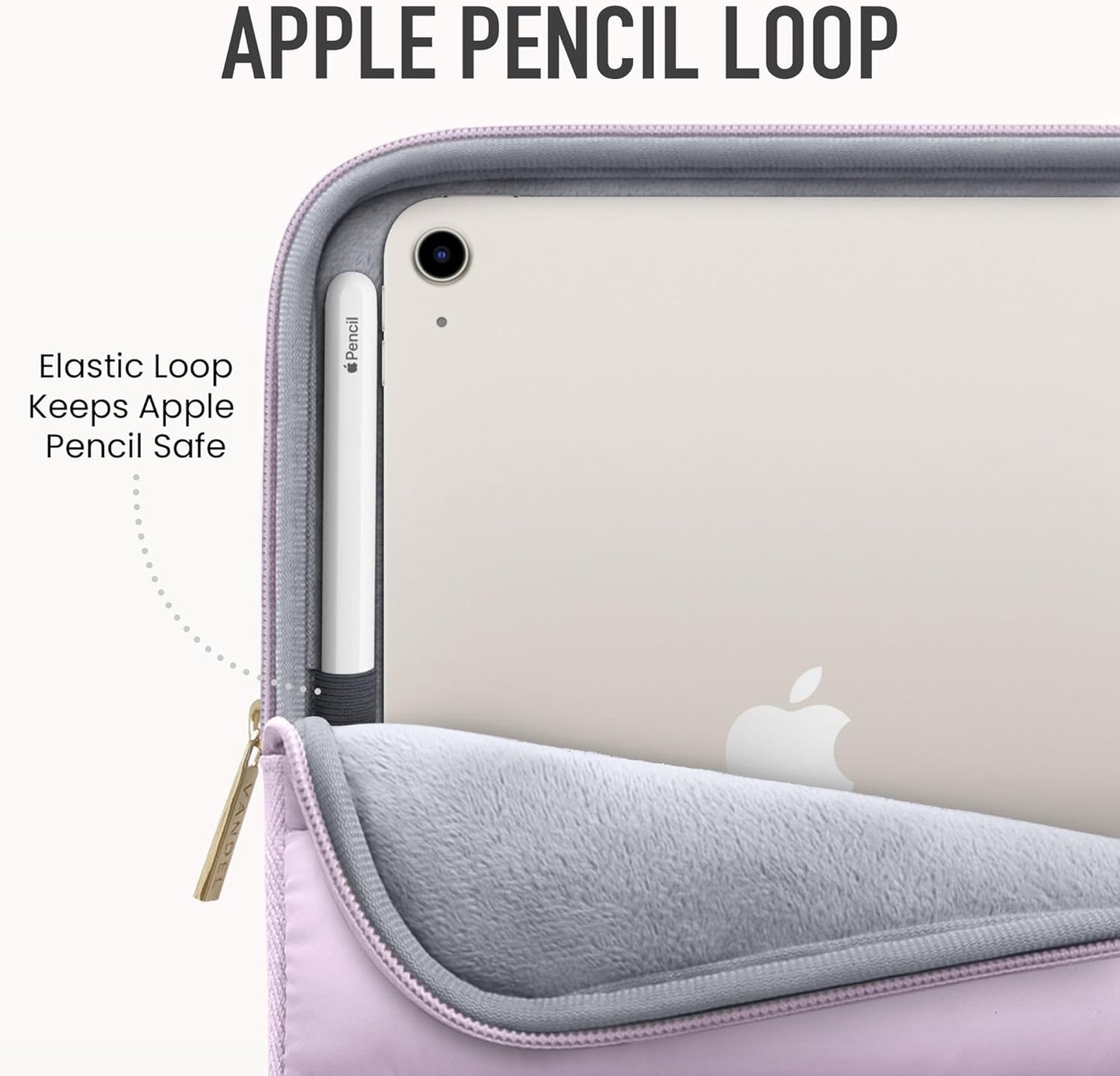 Vandel - The Original Puffy iPad Sleeve 9-11 Inch Tablet Sleeve, Purple i Pad Case for Women and Men, Cute iPad Air Pouch, 9 10 Inch, 11 Inch Bag