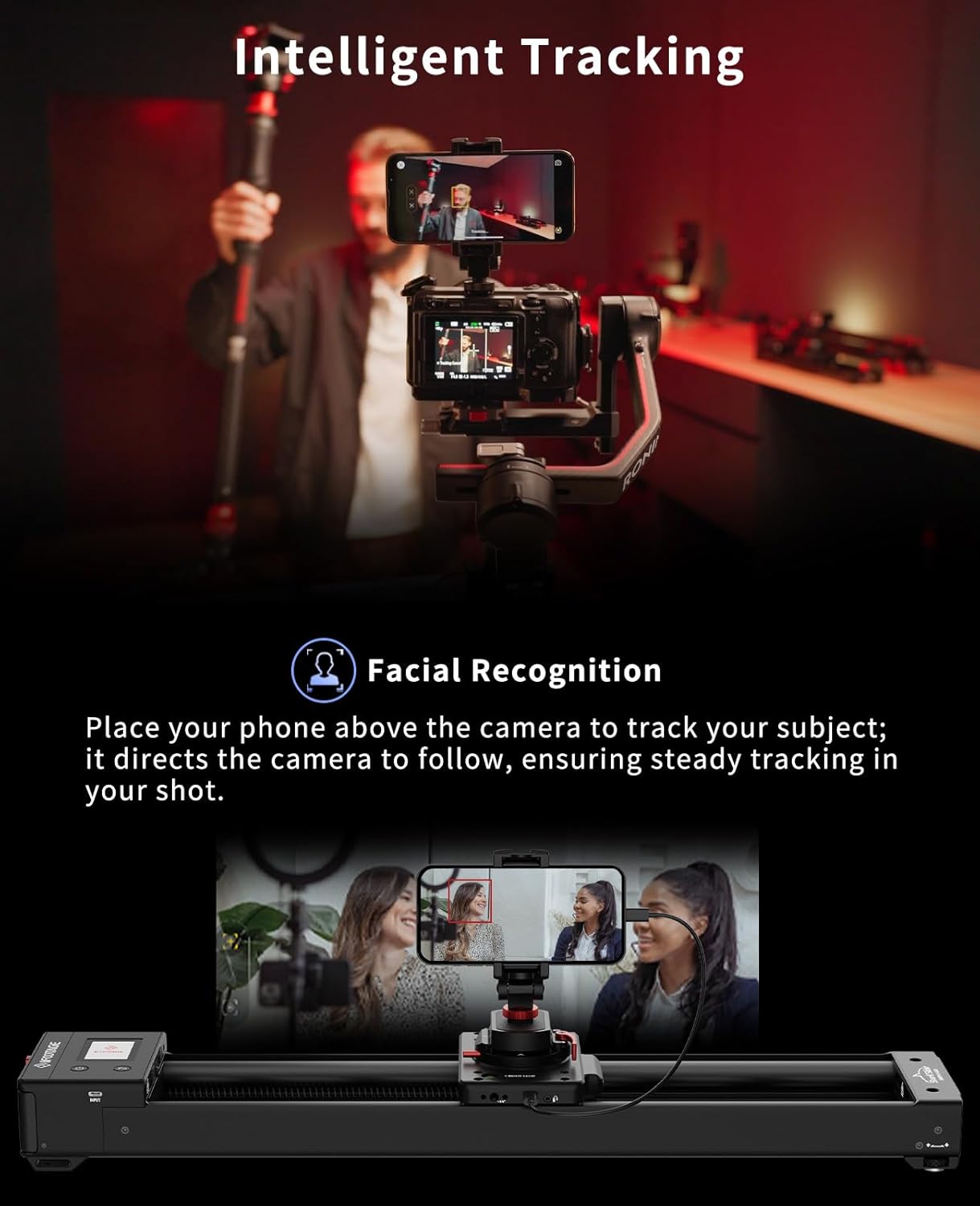 IFOOTAGE Shark Slider Nano II-660 (26inch) Motorized Camera Shark Slider with Dedicated Battery Grip PD140H Combo