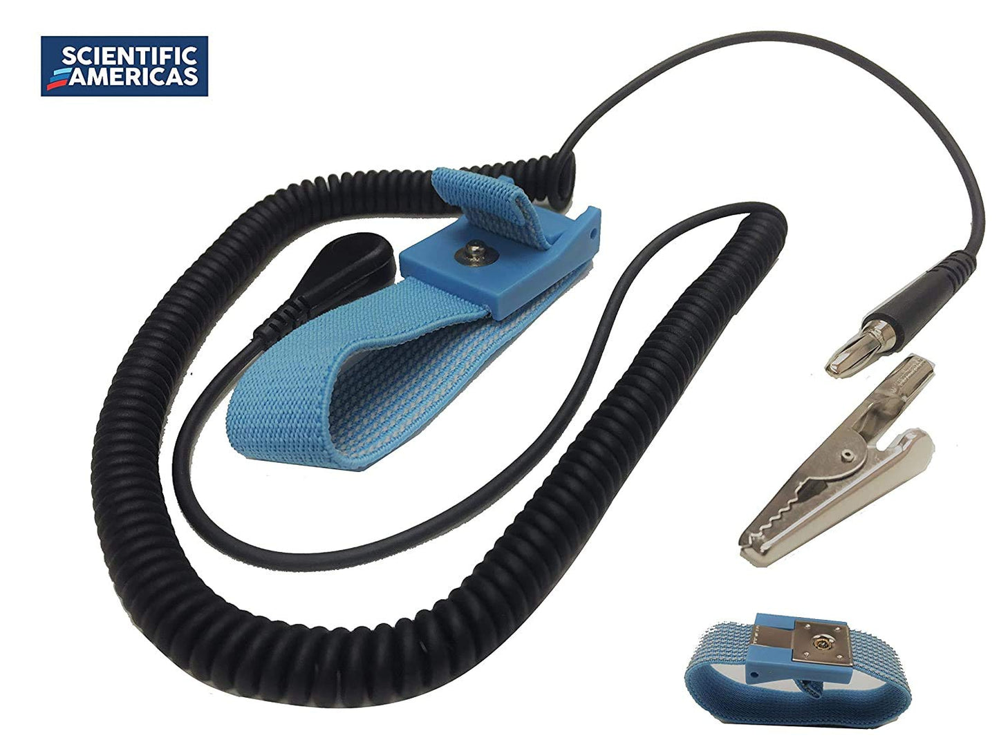 Rubber ESD Anti-Static HIGH Temperature Soldering Mat - KIT-24" X 72" (2' x 6') - 0.08" Thick - Dual Bench and Wrist Strap - Blue