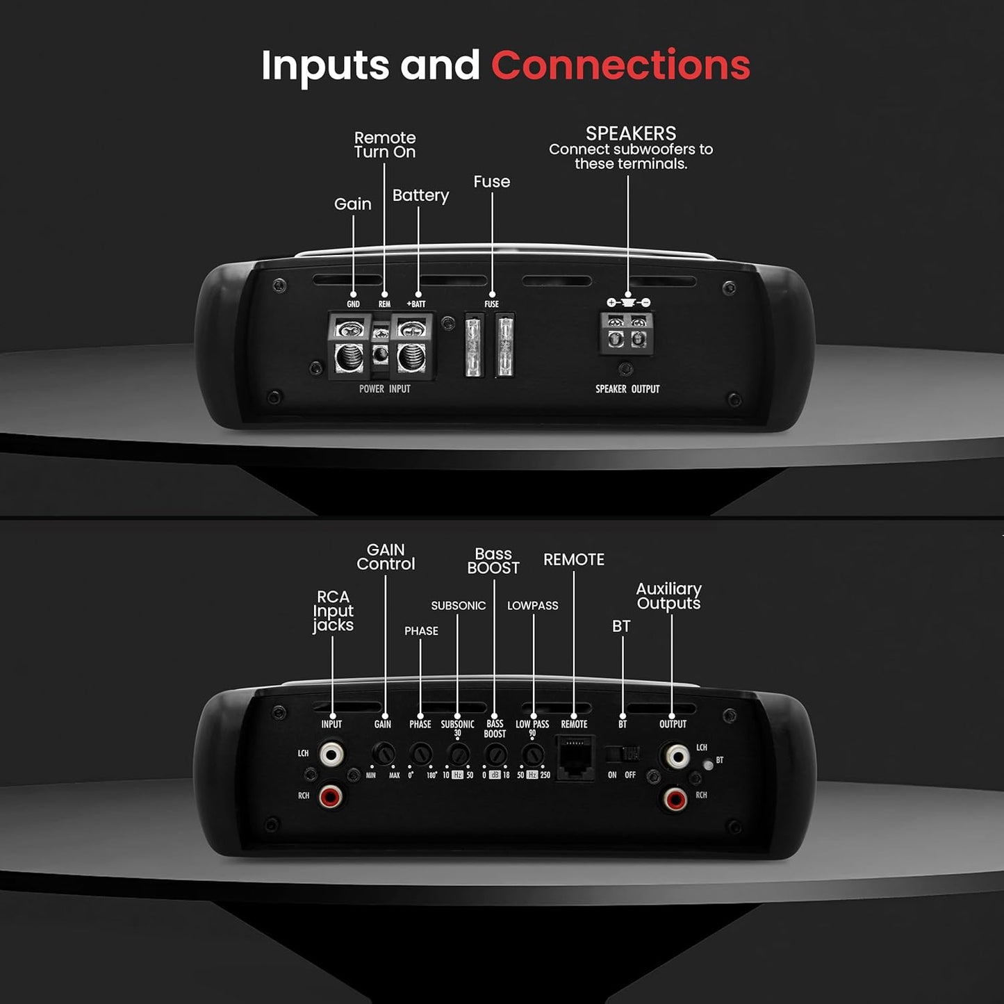 Pyle 1Channel 2000W Class D Car Audio System Amplifier, 14"Invincible Monoblock Series Amp, Advanced Protection Circuitry, PWM Power Supply, 5-Way Protection, Lightweight & Compact Design, LPF Control