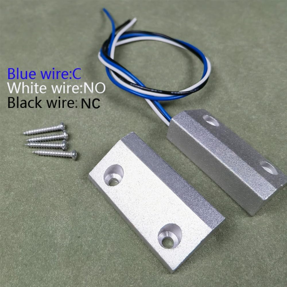 Rolling Door Contact Magnetic Reed Switch Alarm with 3 Wires for N.O./N.C. Applications MC-56