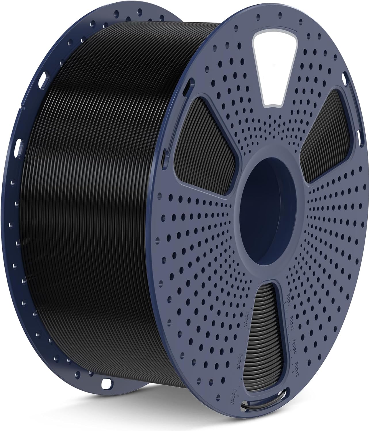 SUNLU Large Spool 3KG PETG Filament, 3D Printer Filament PETG 1.75mm, Highly Resilient, Resistant to Impact and Damage, Big Roll Filament, 3kg Spool(6.6 lbs), Black.